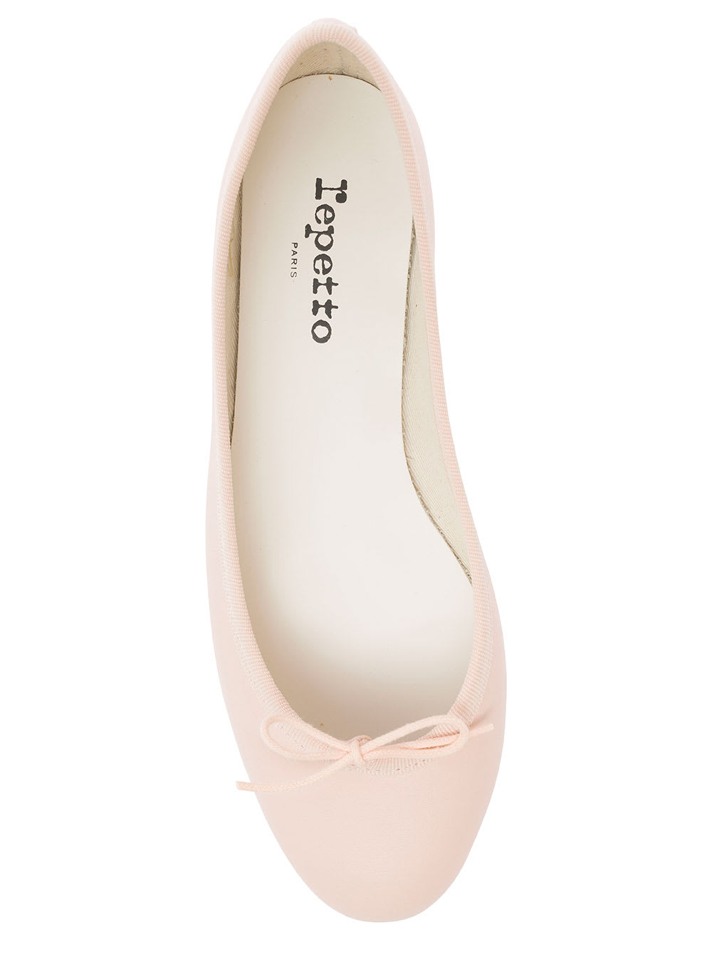 Shop Repetto Cendrillon Pink Ballet Flats With Bow Detail In Smooth Leather Woman
