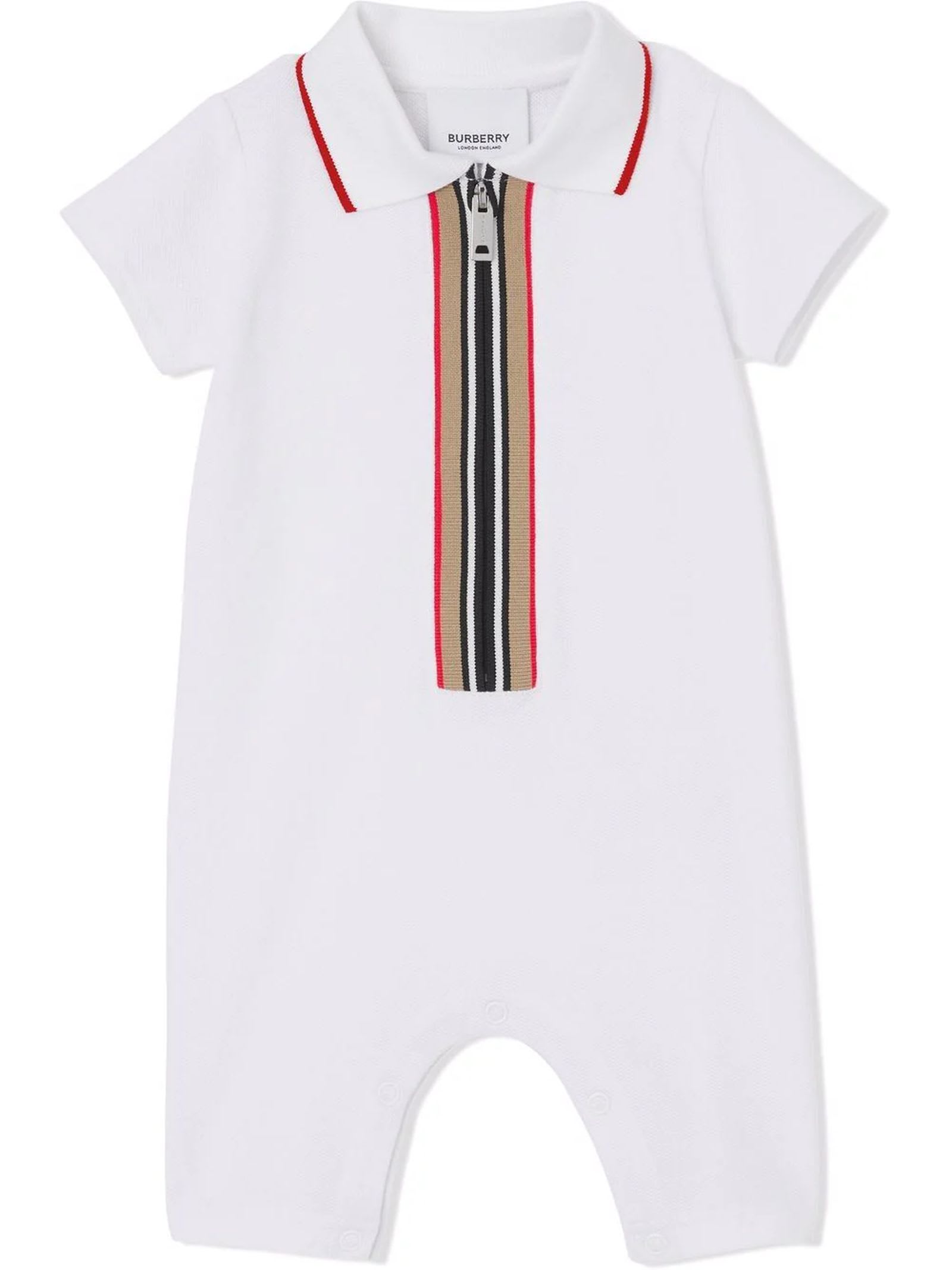 Burberry White Cotton Playsuit