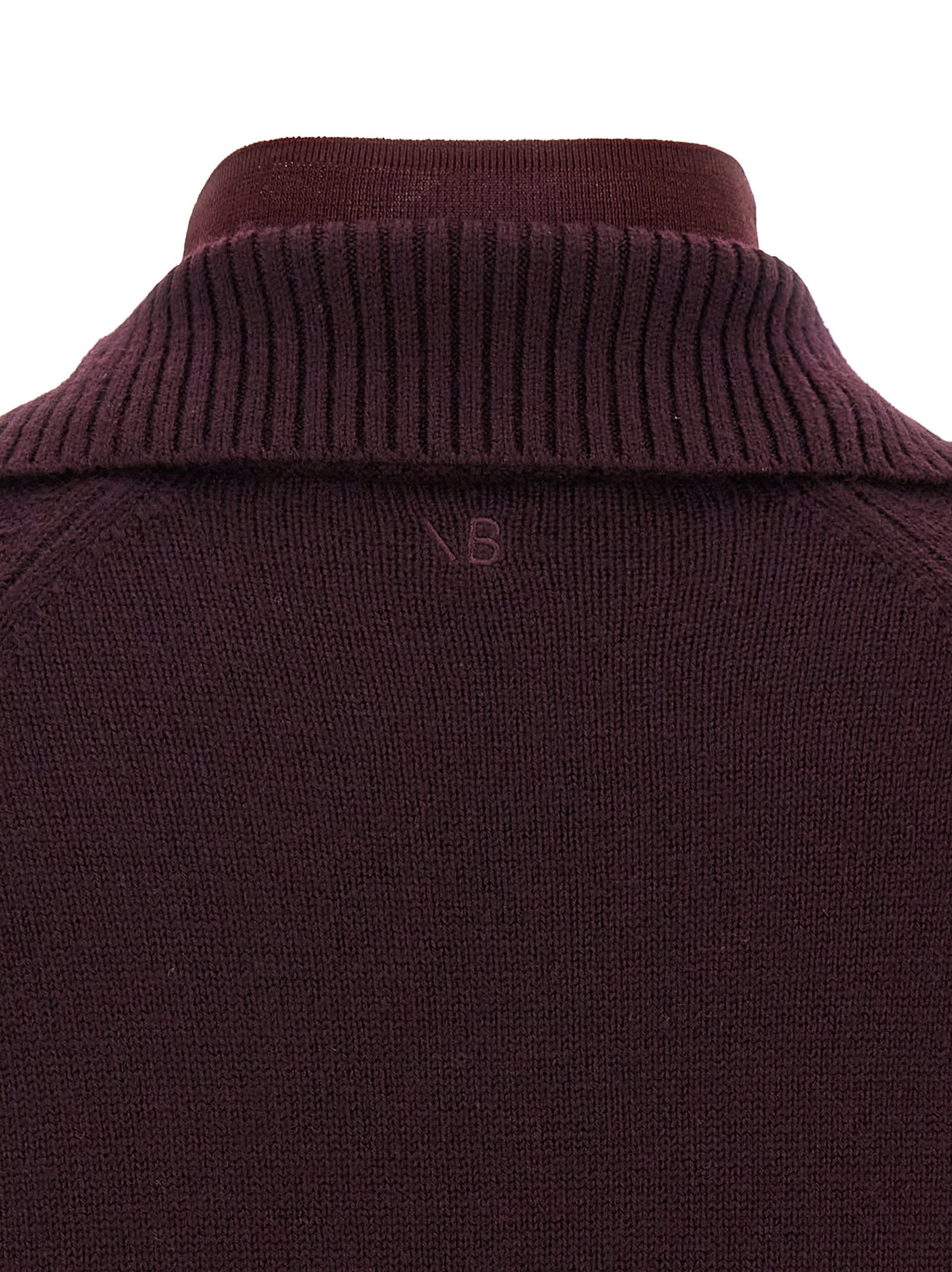 Shop Victoria Beckham Double Layer Sweater In Purple