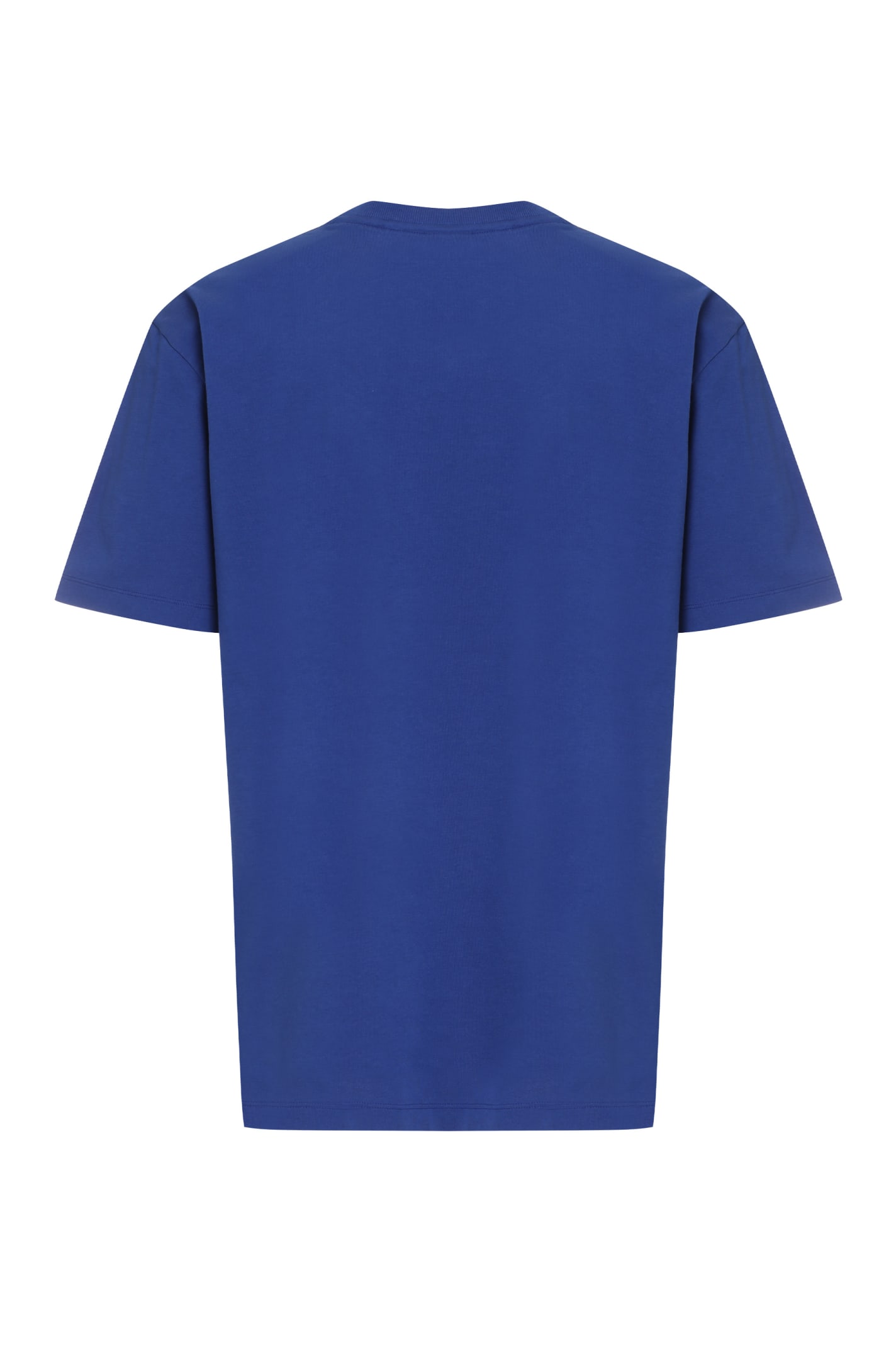 Shop Hugo Boss Cotton Crew-neck T-shirt In Blue