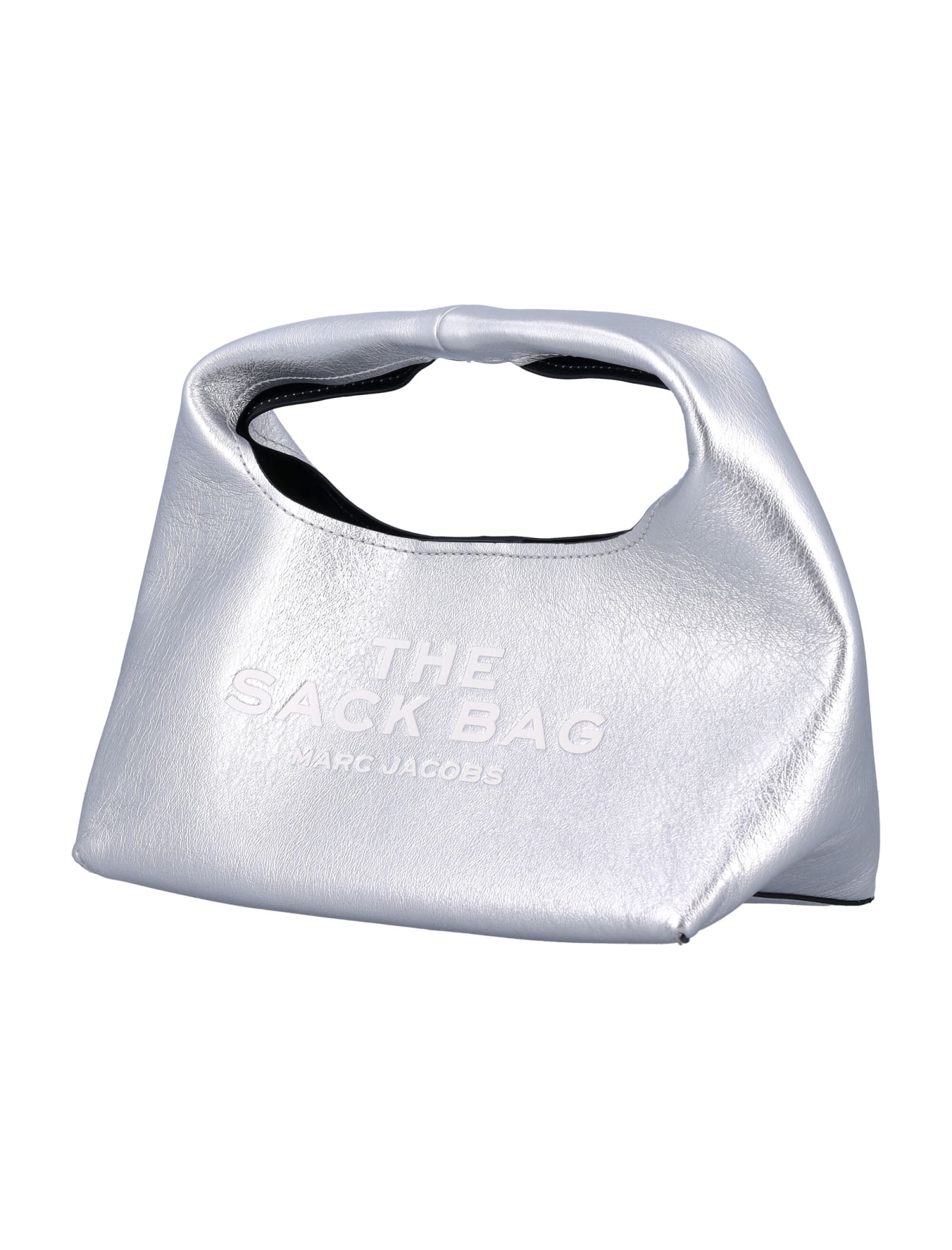 Shop Marc Jacobs The Mini Sack Bag In Silver