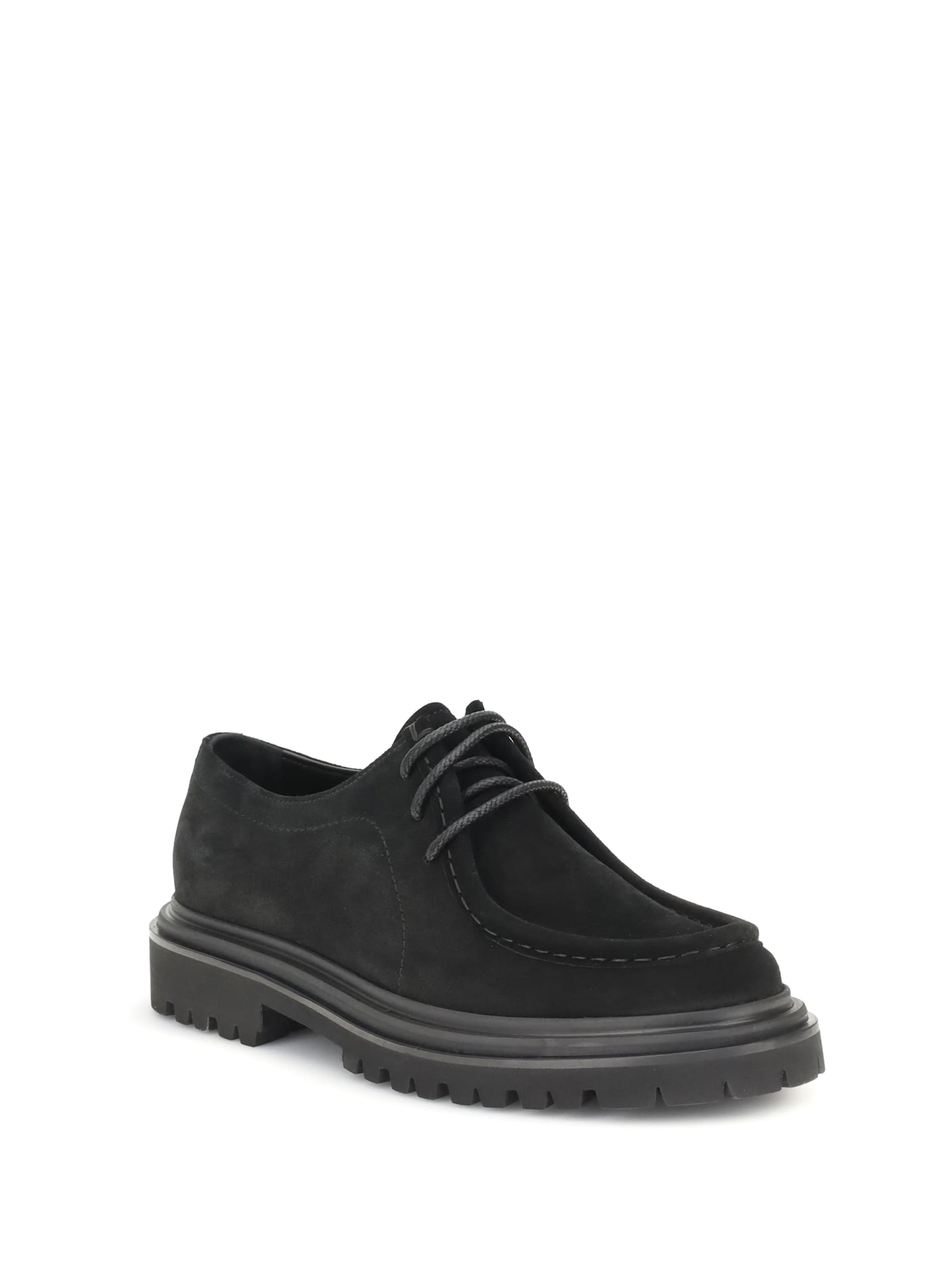 Dolce & Gabbana Polished Derby Shoes In Calf Leather In Black