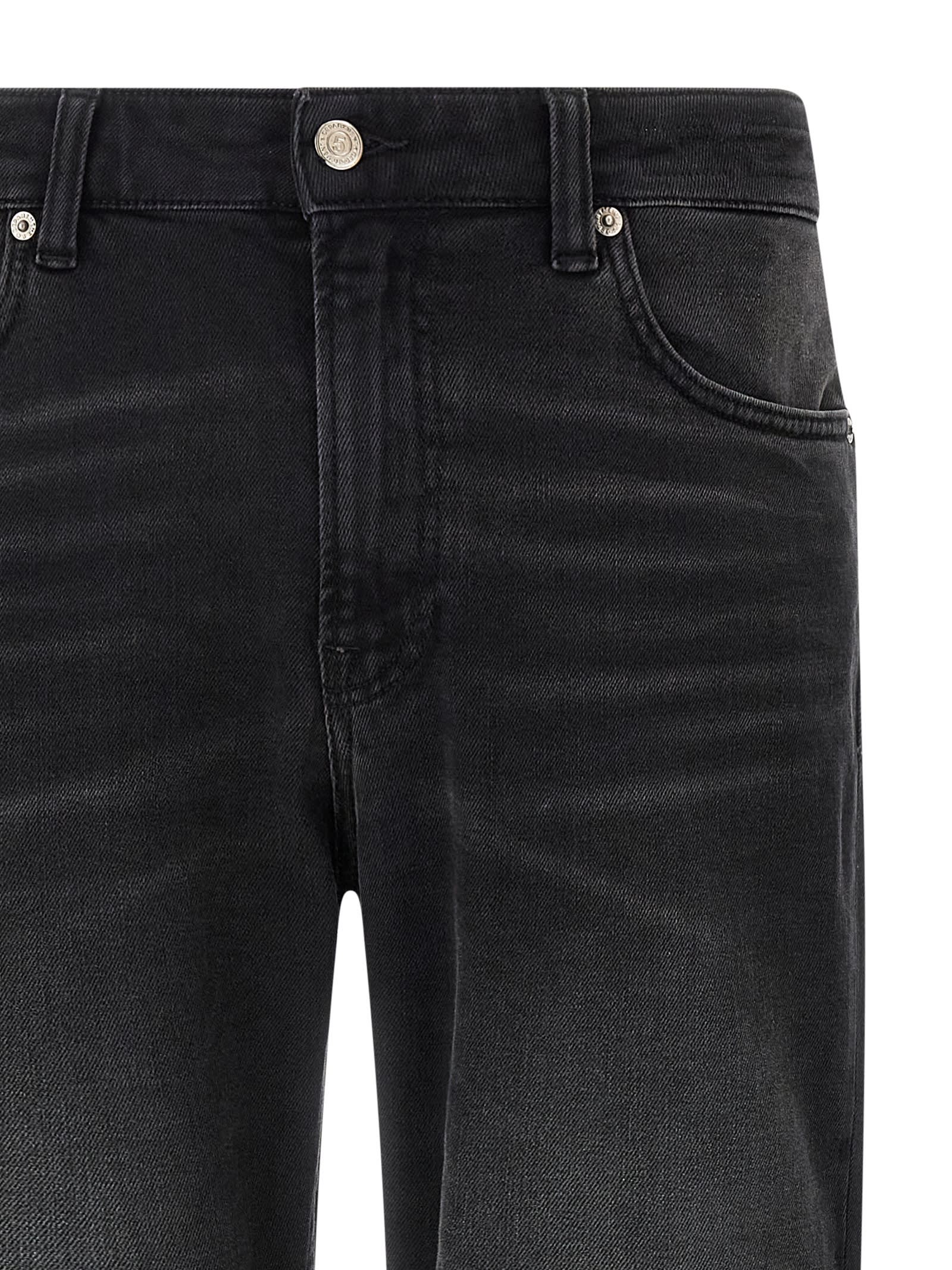 Department Five Stretch Cotton Denim Jeans With Straight Leg In Black