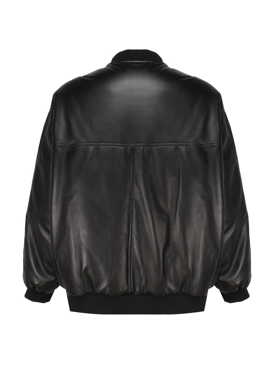 Shop Moncler Genius Reversible Leather Jacket In Black