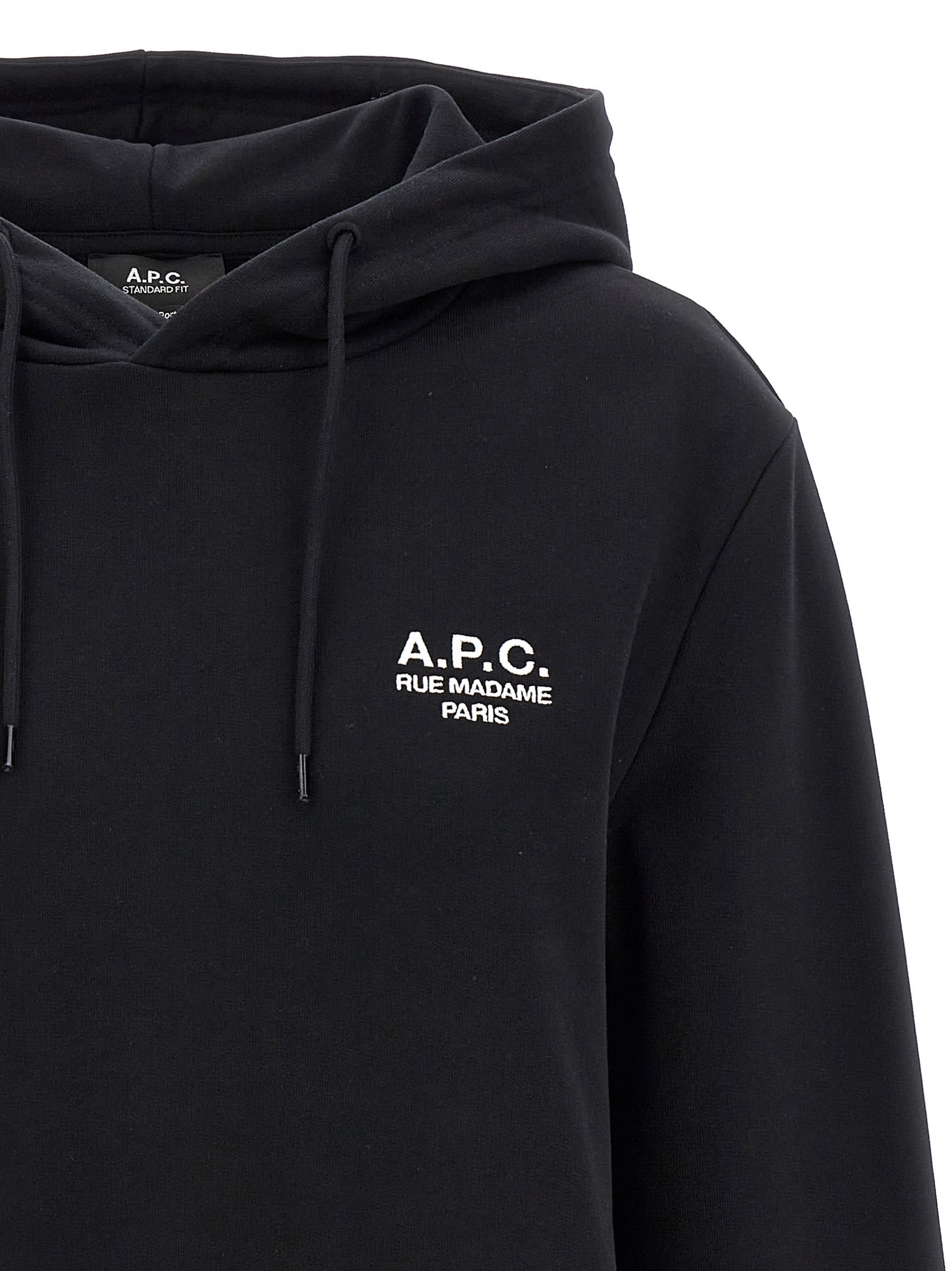 Shop Apc Standard Hoodie In Noir/blanc