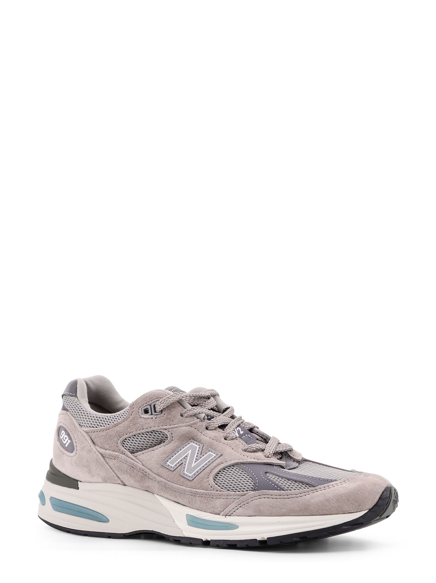 New Balance 991 V2 Mesh And Suede Low-top Sneakers In Grey D