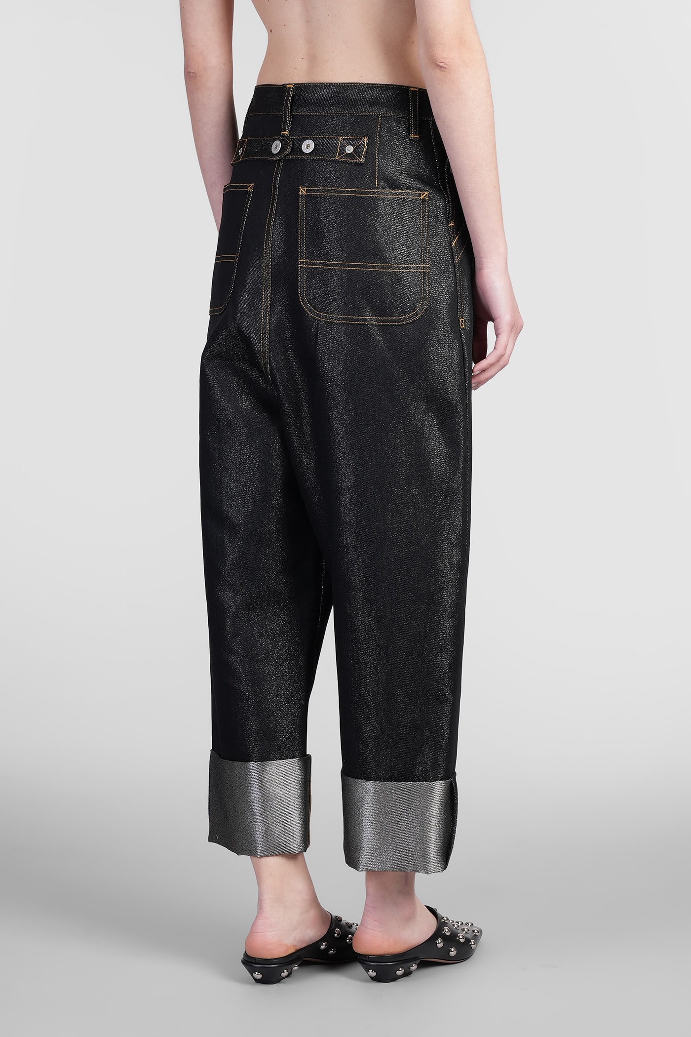 Shop Junya Watanabe Jeans In Black Cotton