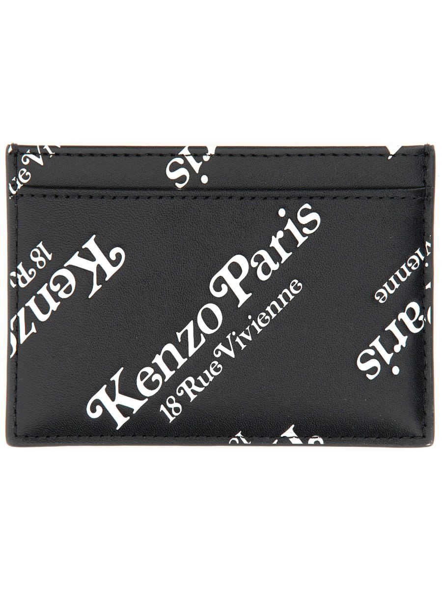 Shop Kenzo Card Holder Gram In Black