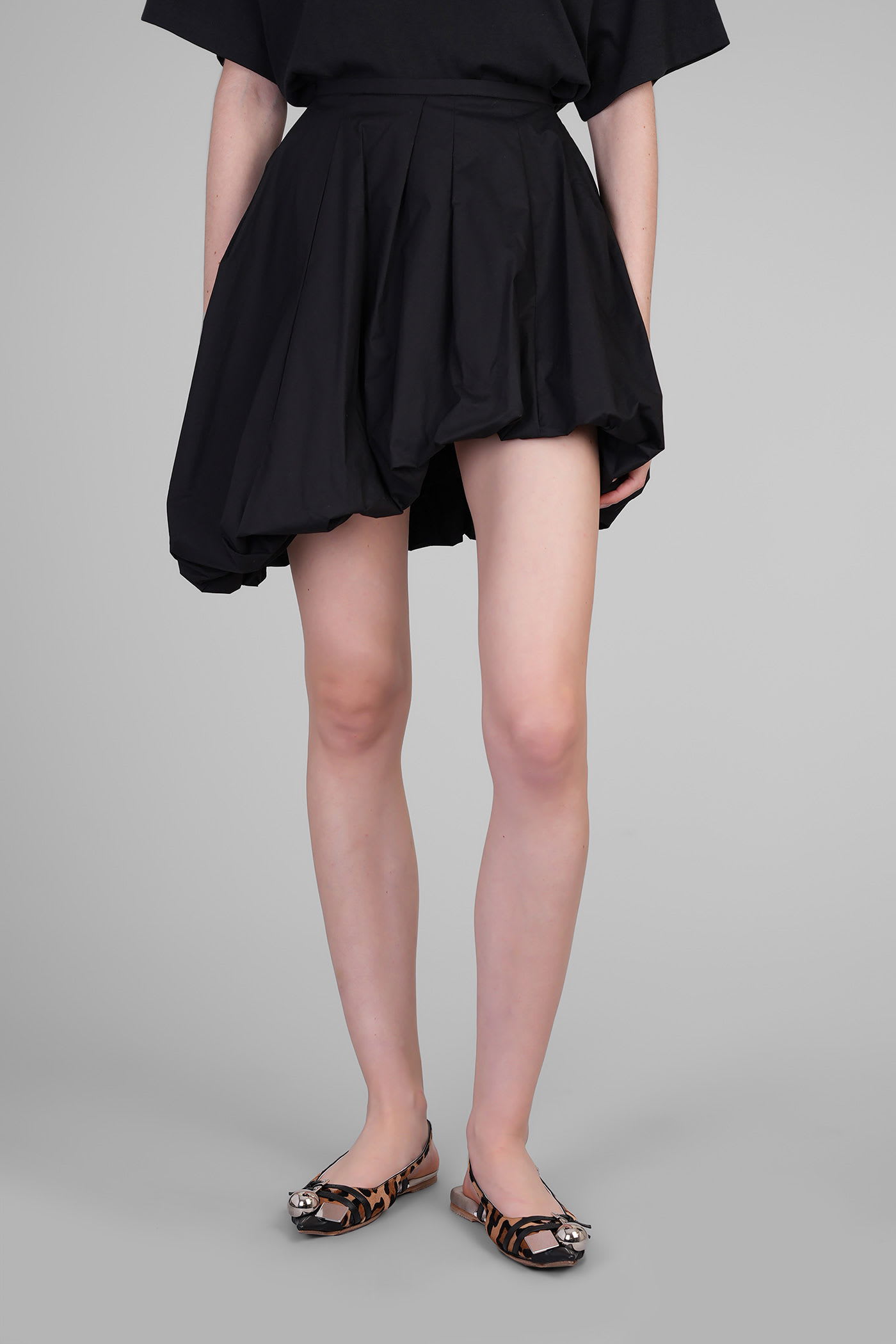 Beverly Skirt In Black Cotton