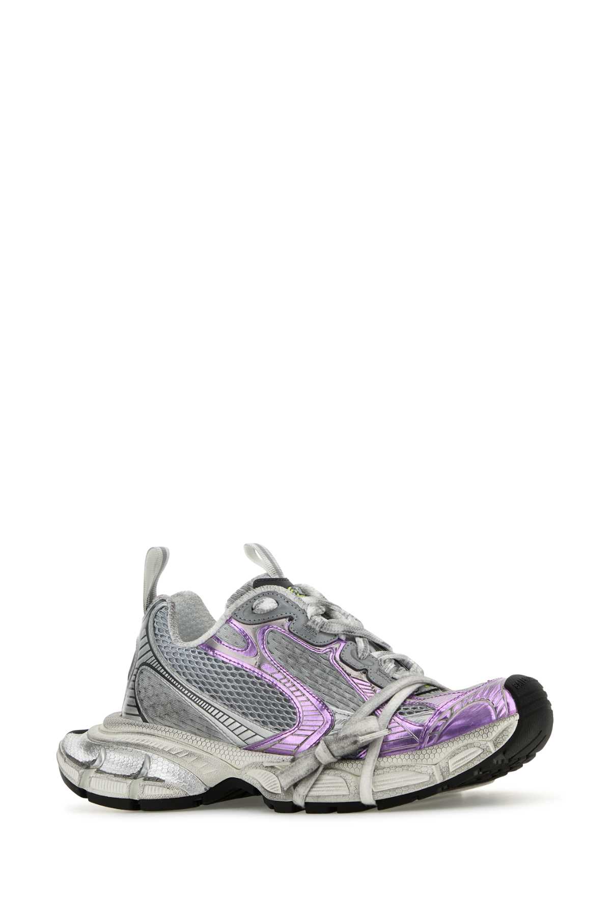 Shop Balenciaga Multicolor Mesh And Rubber 3xl Sneakers In Greypurplewhite