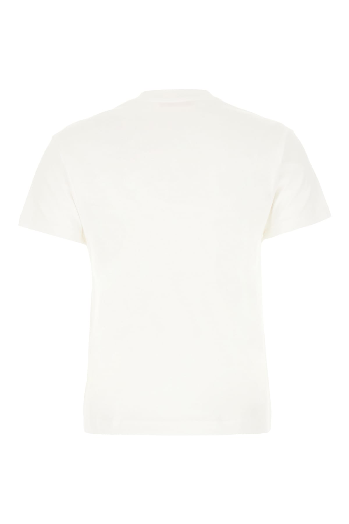 Shop Valentino White Cotton T-shirt In 0bo