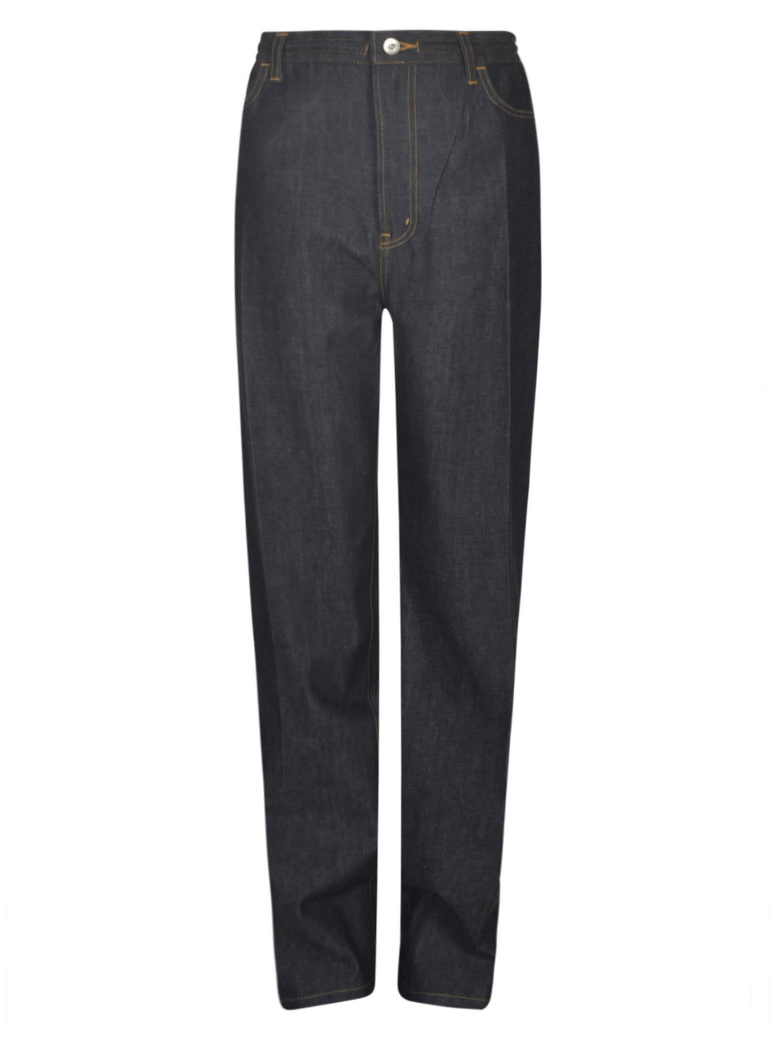 Long-length Buttoned Jeans