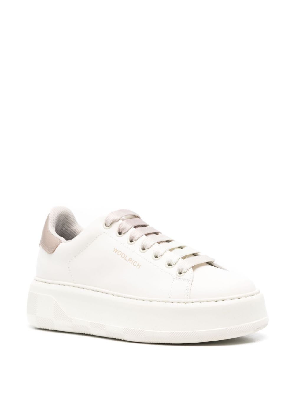 Shop Woolrich Chunky Court Women Calf In Off White