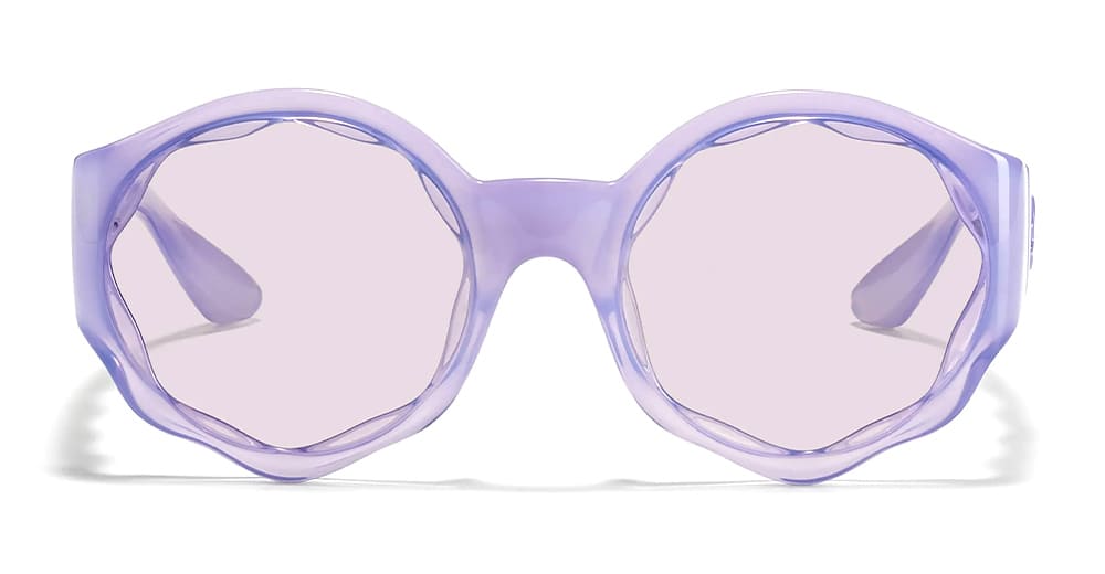 Junk Plastic Rehab Jello - Crystal Ball Sunglasses In Purple