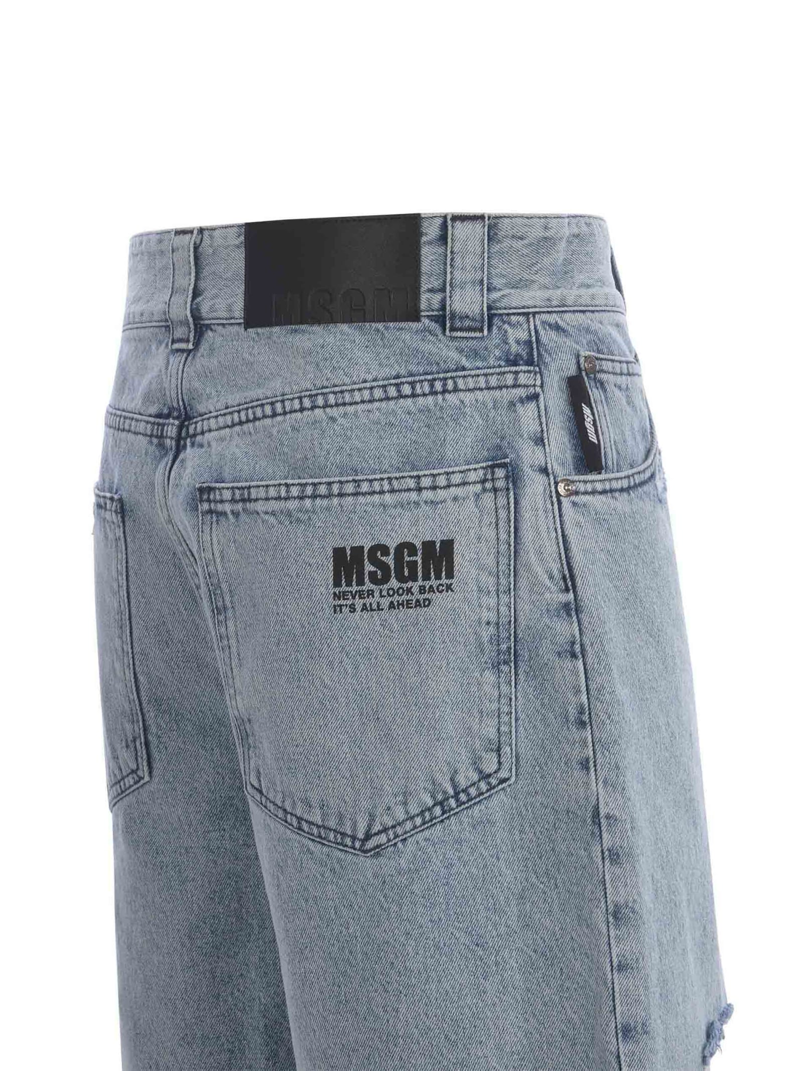 Shop Msgm Jeans  In Denim
