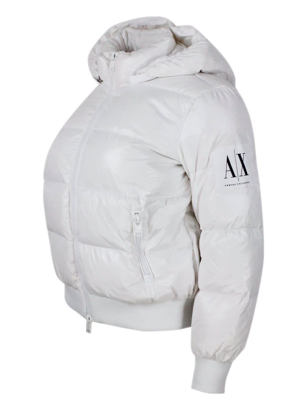 Shop Armani Exchange Jacket In White