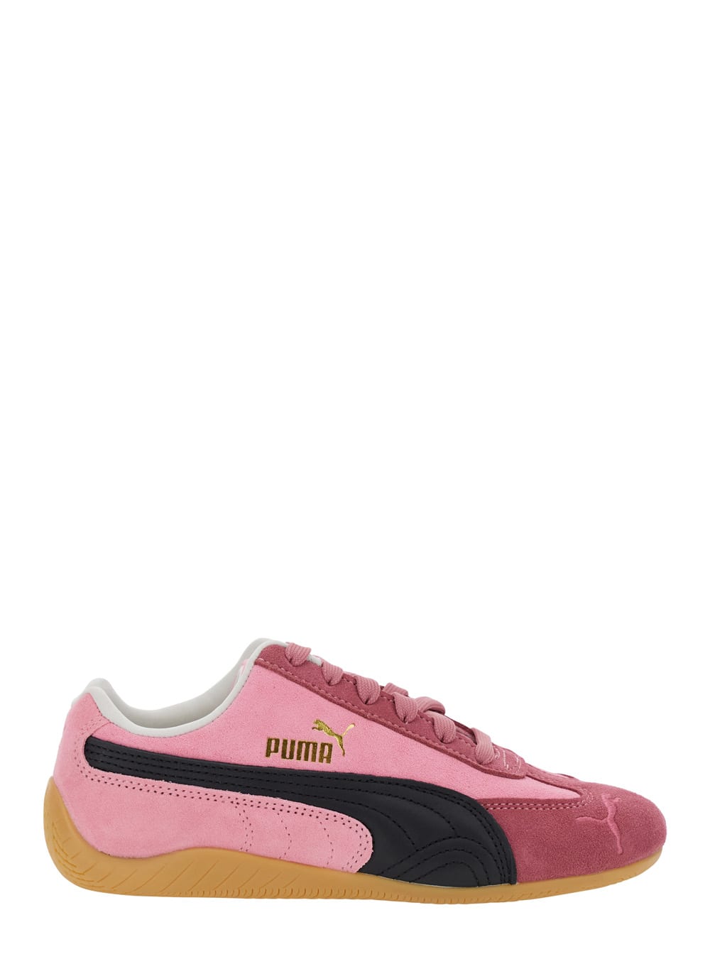 Puma Sneakers With Contrast Panels And Rubber Sole In Pink