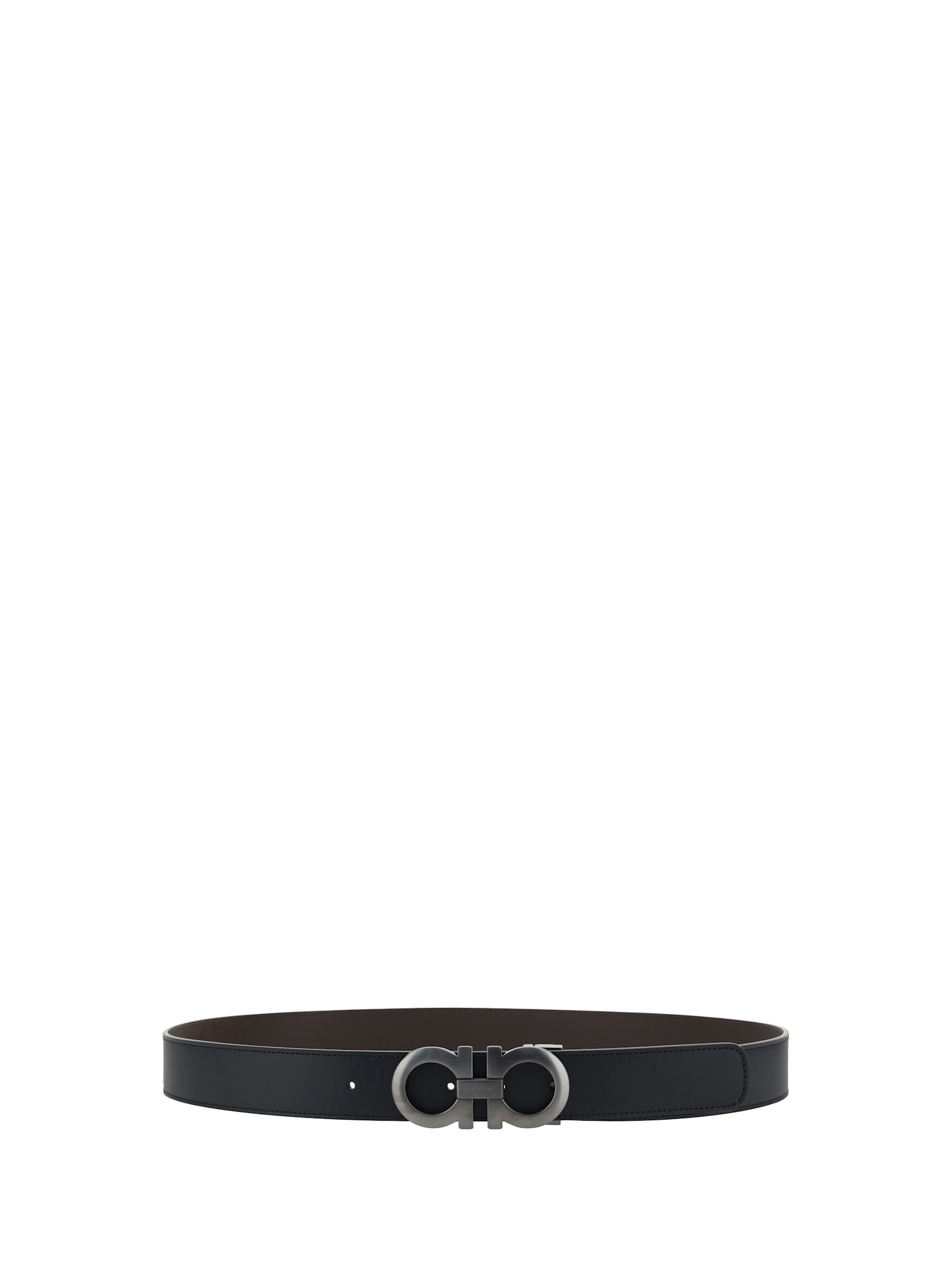 Ferragamo Men Reversible Belt In Black