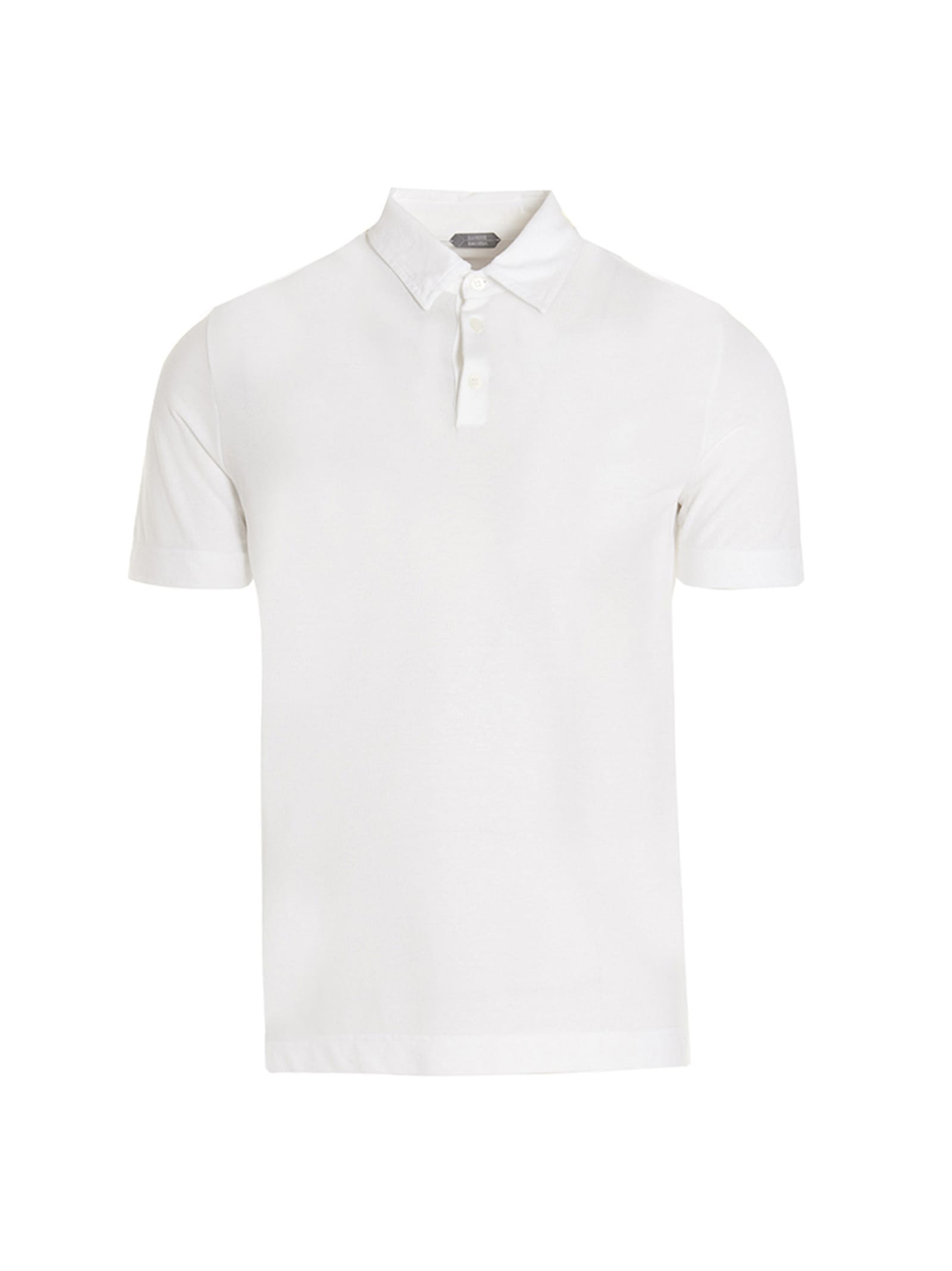 Zanone Ice Cotton Polo Shirt In White