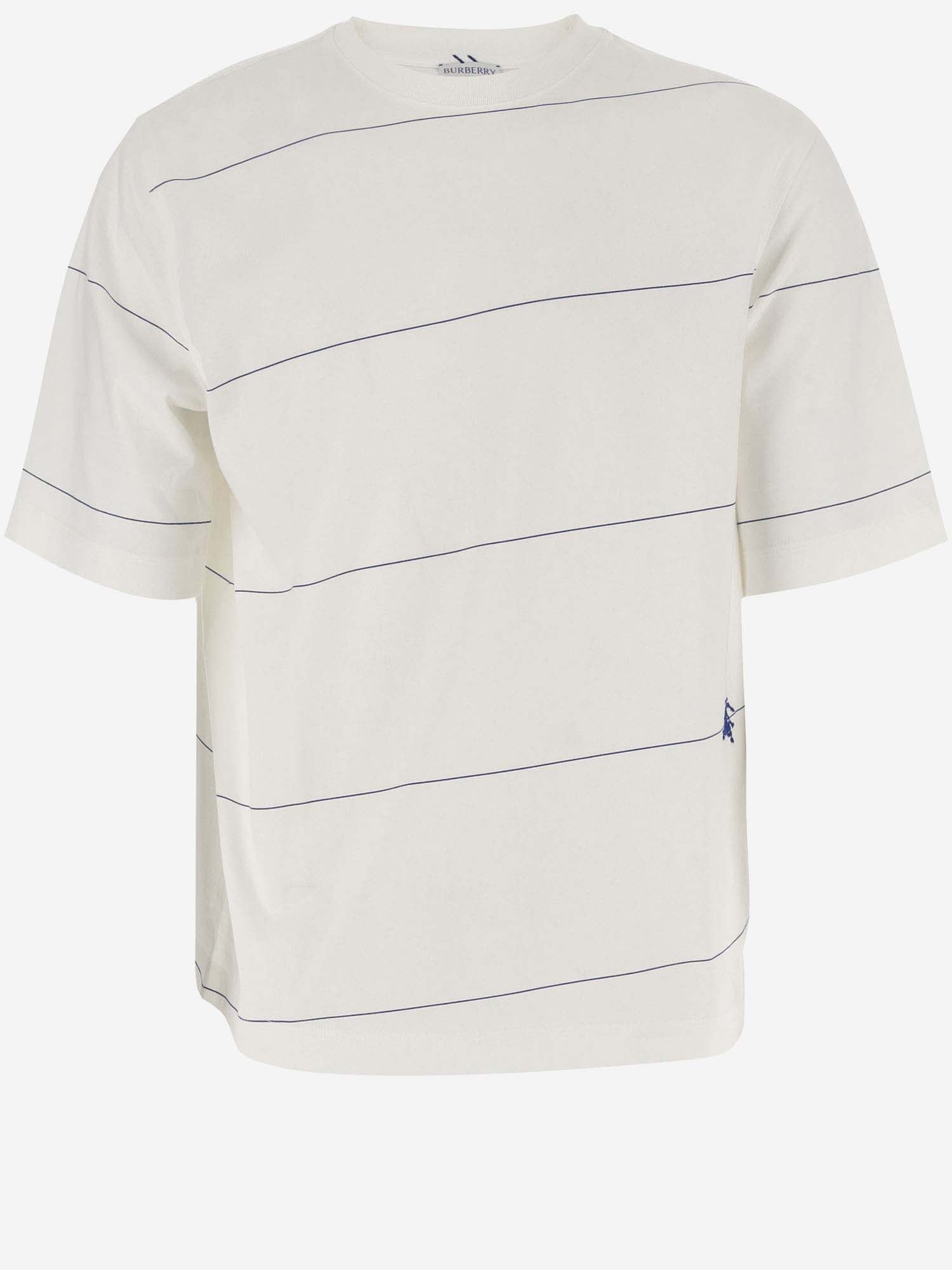 Cotton T-shirt With Striped Pattern