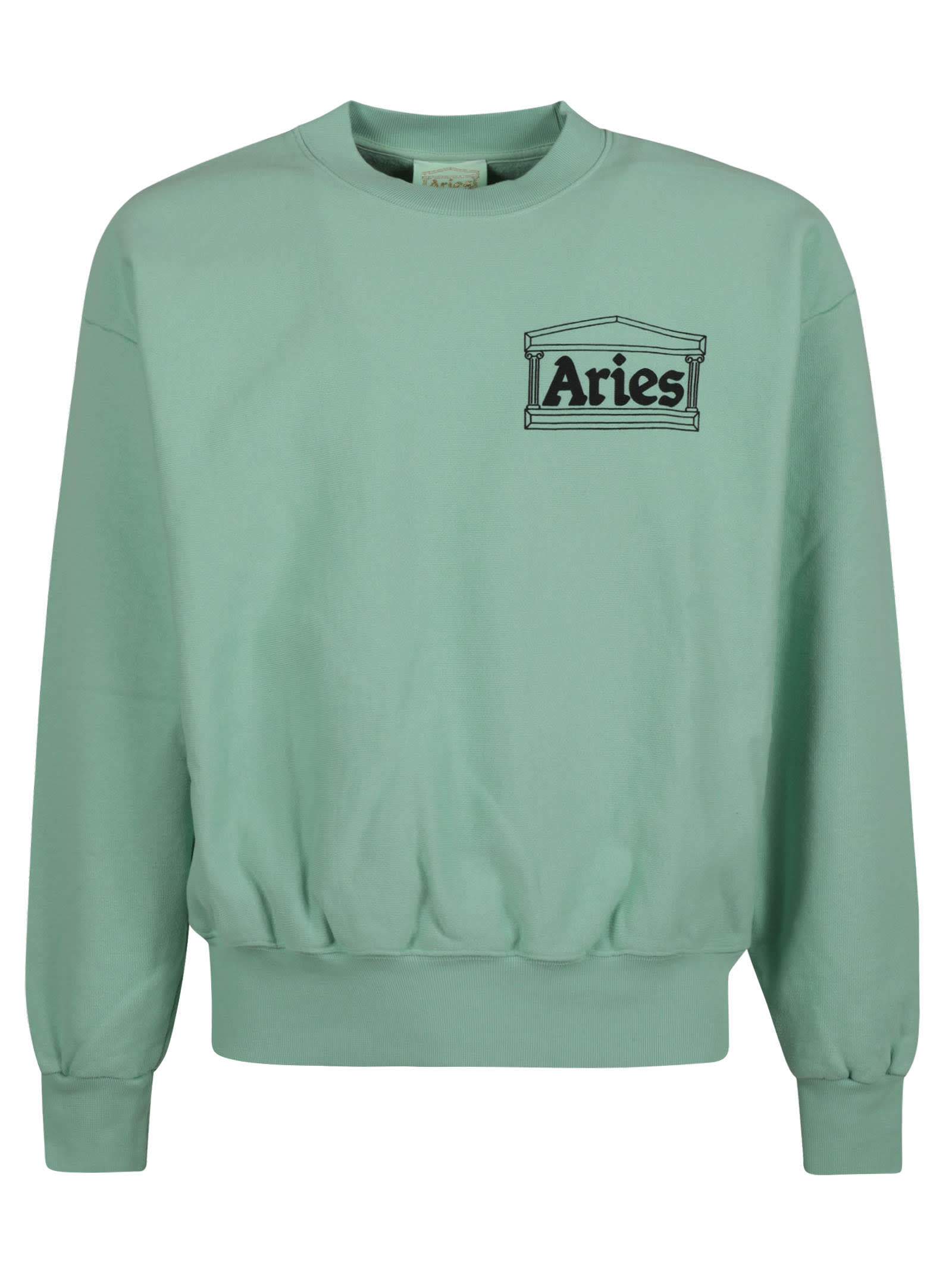 Aries Premium Temple Sweatshirt In Green Aqua | ModeSens
