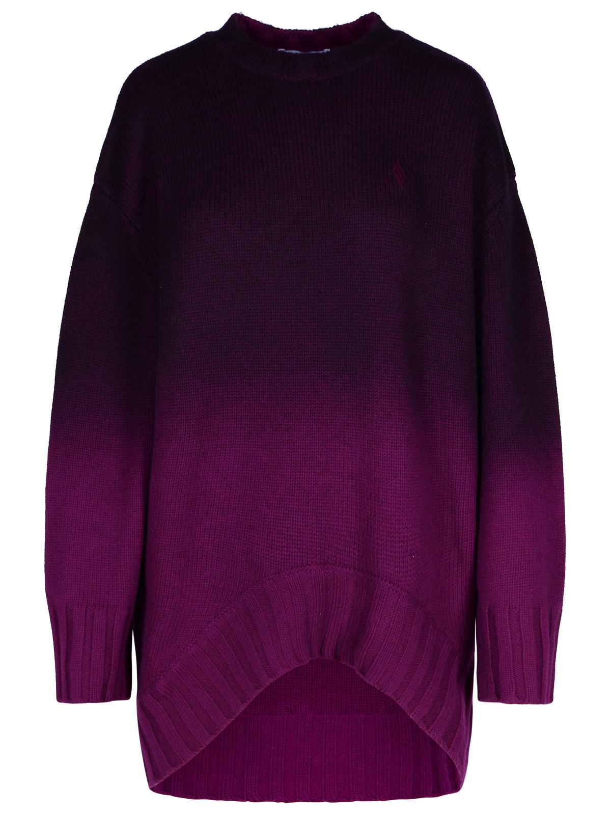 Purple Wool Blend Mini Dress