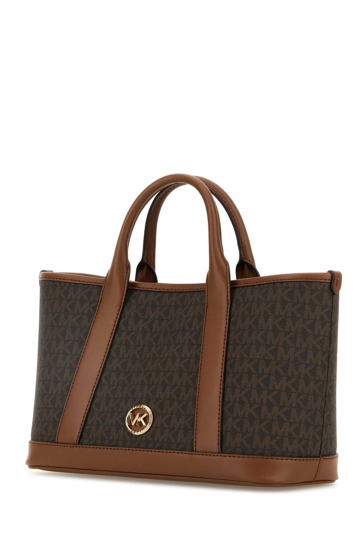 Michael Kors Printed Canvas Small Luisa Shopping Bag In Brnluggage