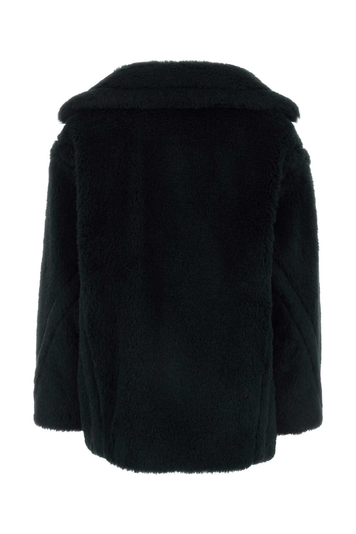 MAX MARA BLACK TEDDY OLGA COAT 