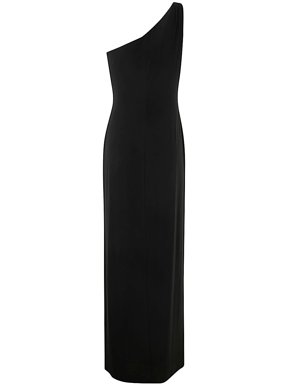 Shop Ralph Lauren Belina One Shoulder Evening Dress In Black