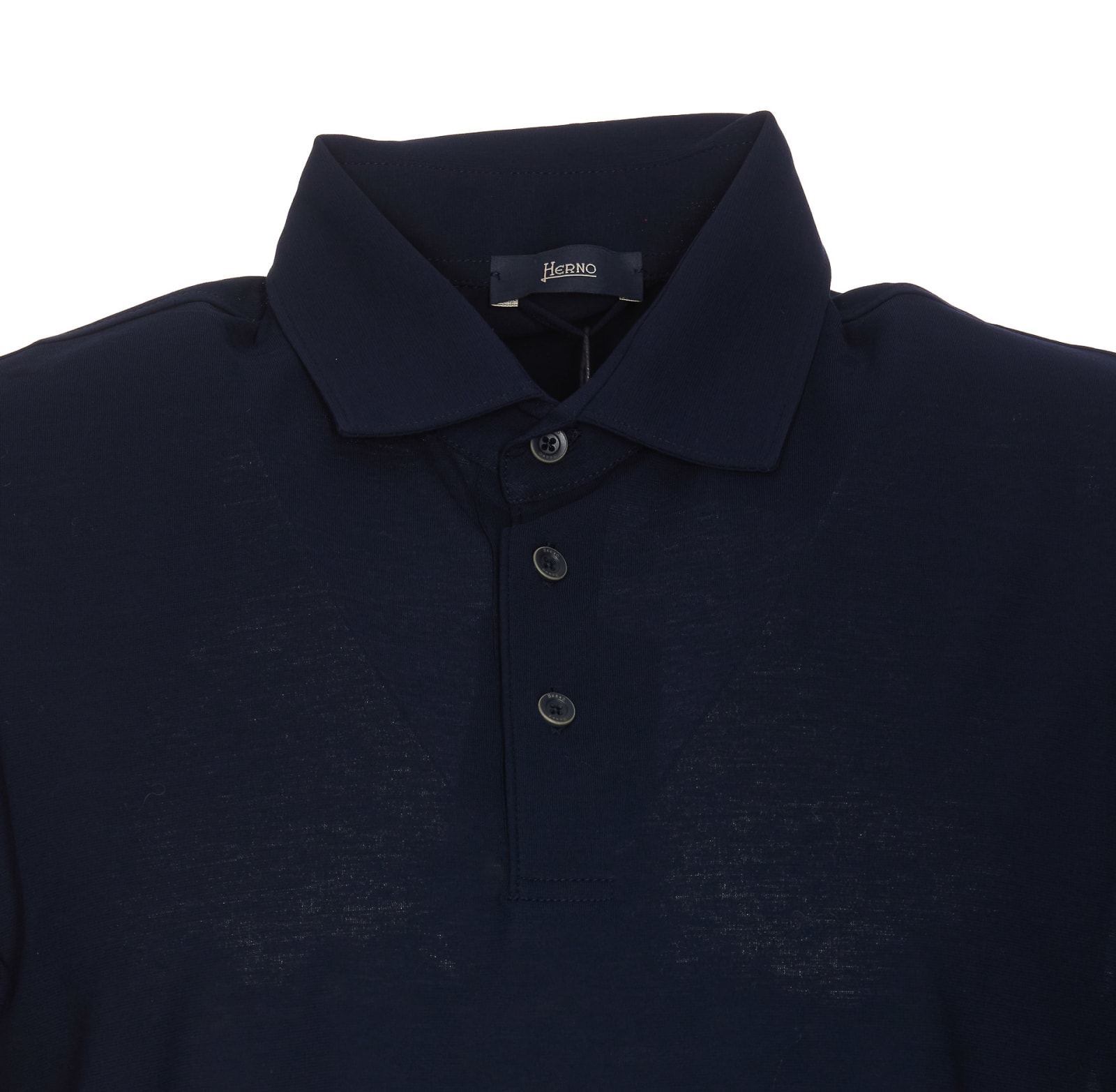 Shop Herno Cotton Jersey Polo Shirt In Blu