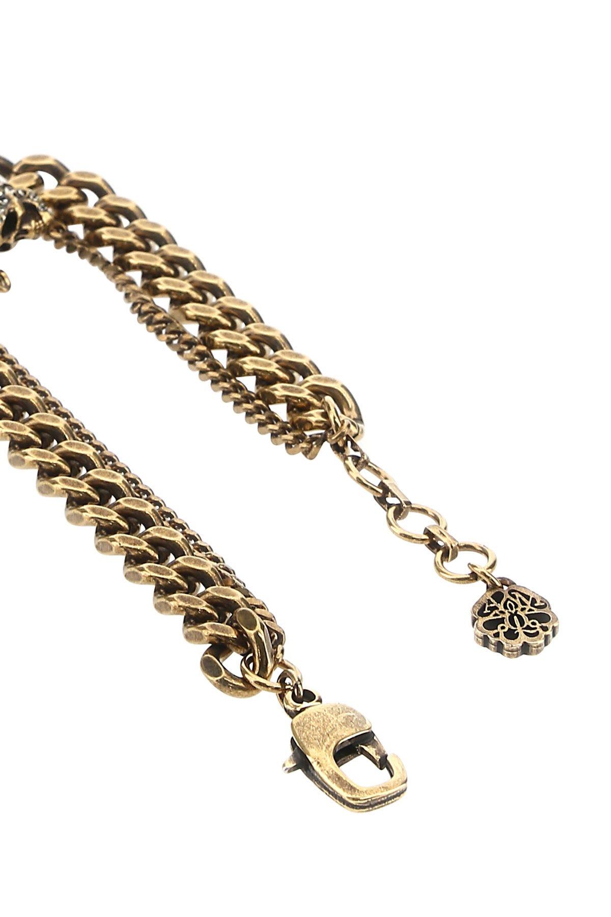 Shop Alexander Mcqueen Gold Metal Bracelet In Golden