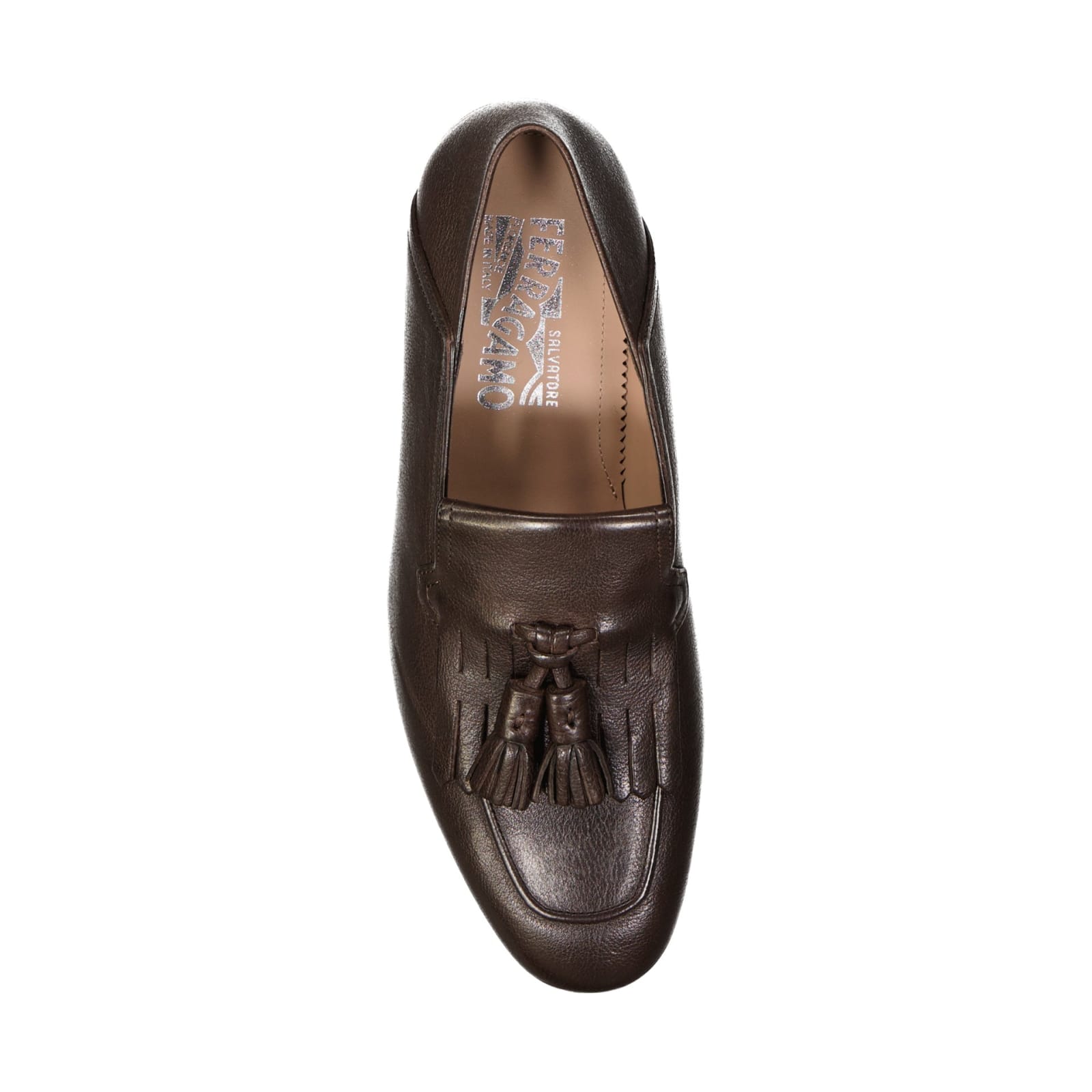 Shop Ferragamo Arizona Leather Loafers In Brown