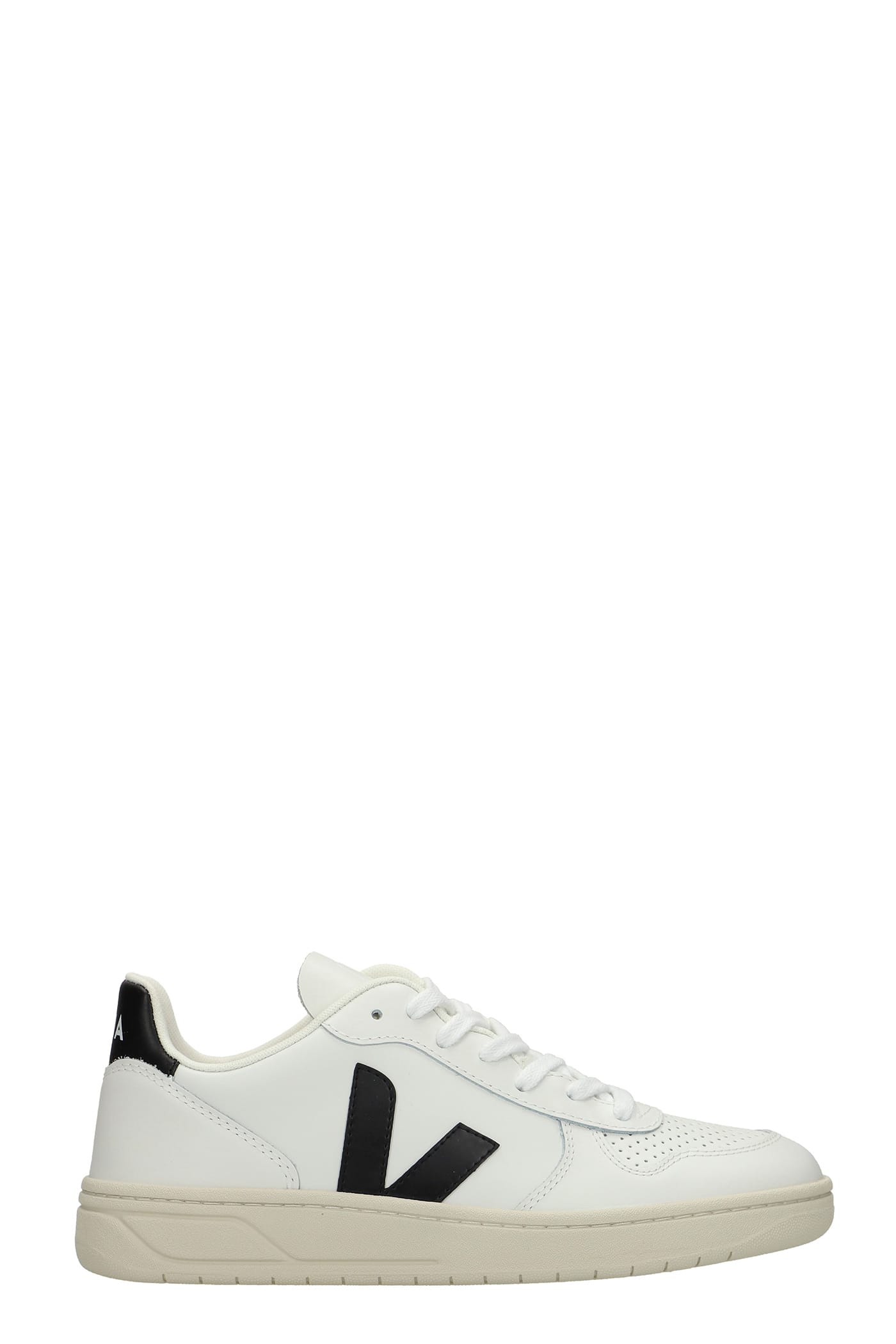 Veja V-10 Sneakers In White Leather