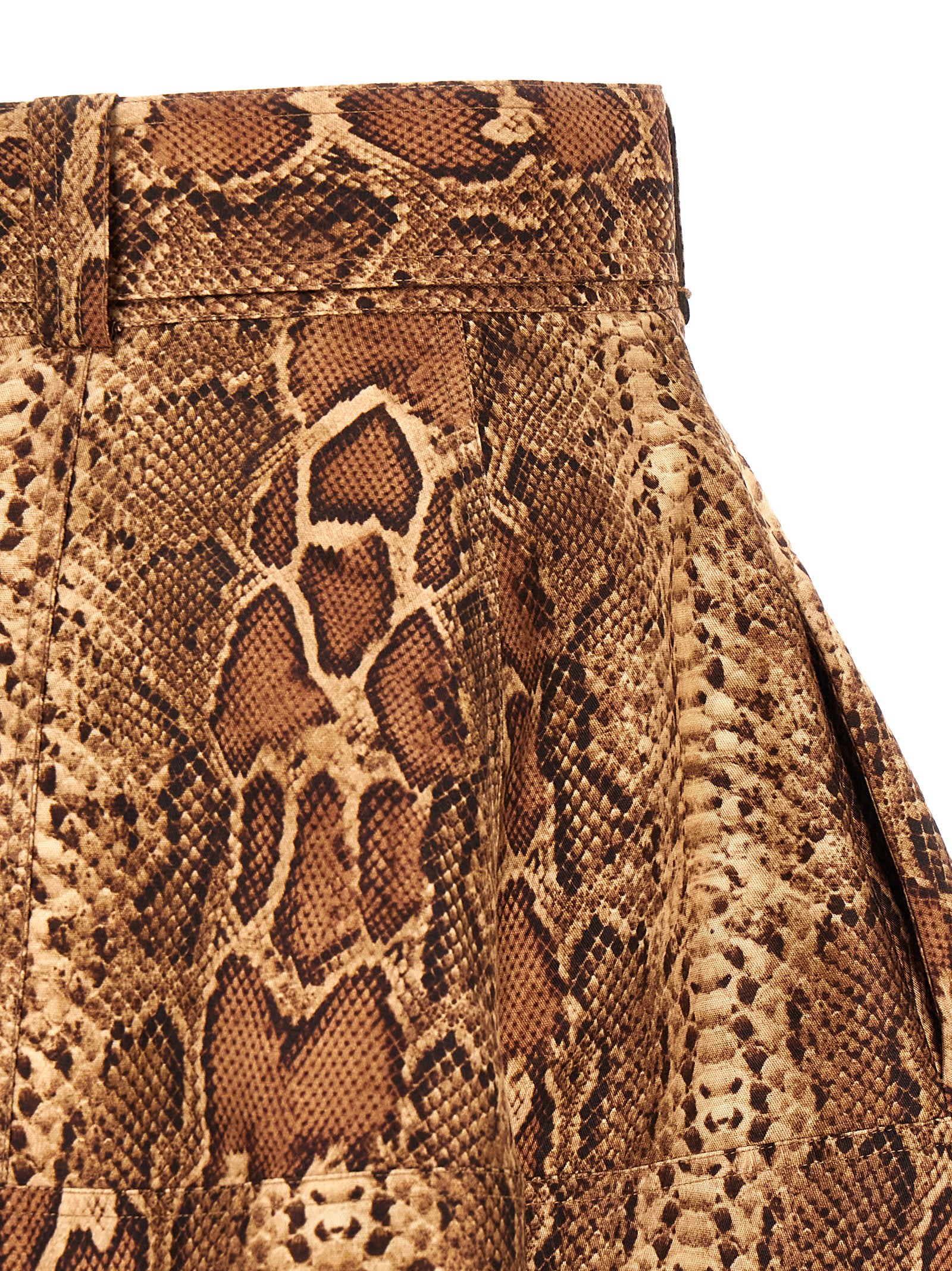 Zimmermann Hypnotic Utility Mini Skirts Brown In Animal Print