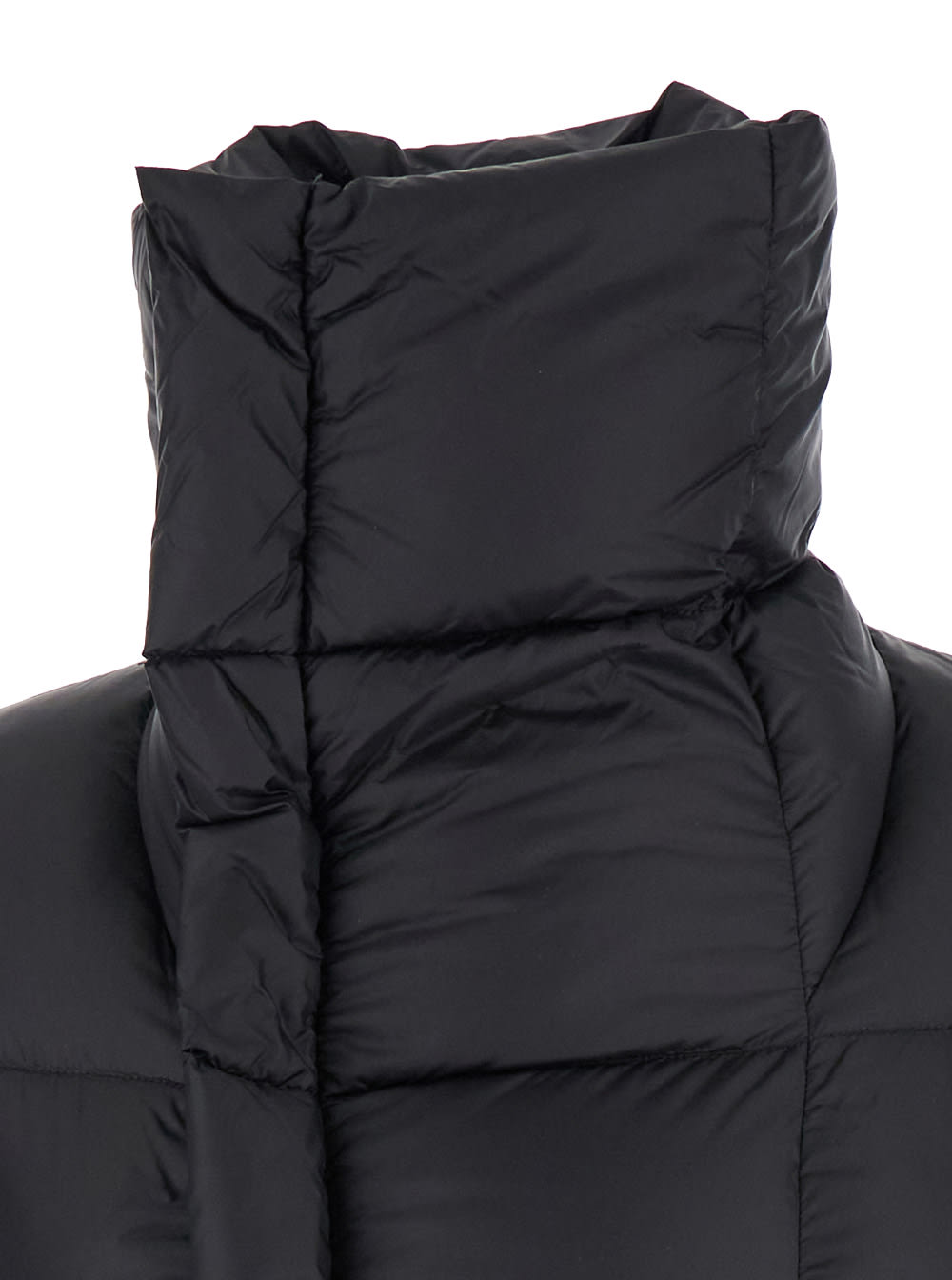 Shop Rick Owens Naska Oversized Double-breasted Down Jacket In Nylon Woman In Black