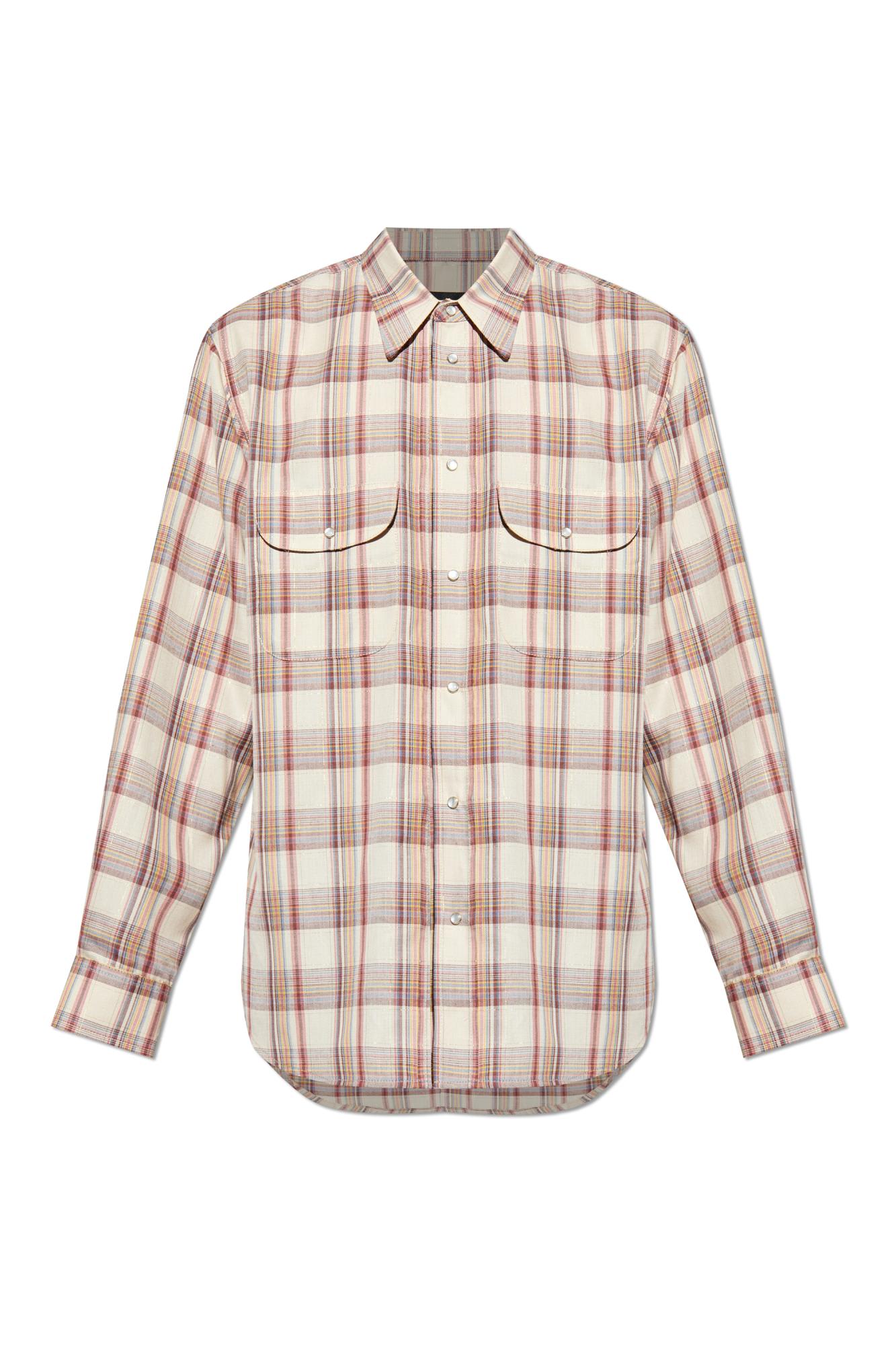 Dsquared2 Plaid Shirt With Lurex Thread In Neutral