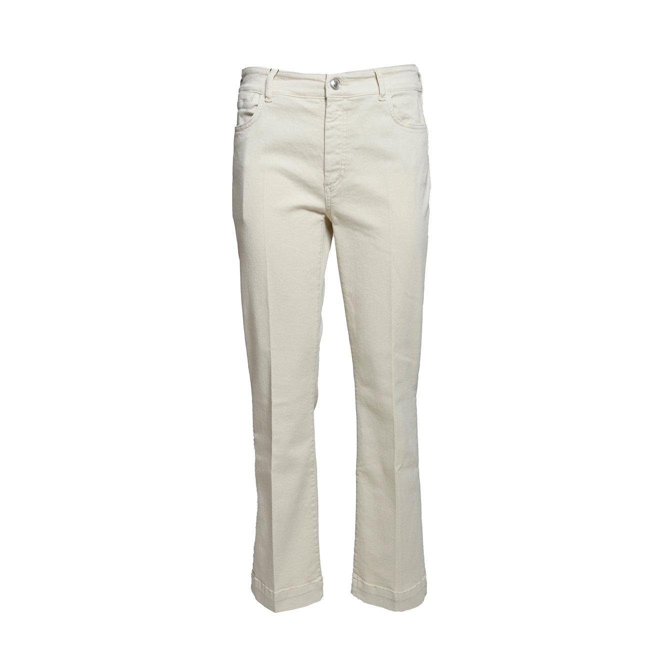 Shop Sportmax Nilly Button Detailed Straight Leg Jeans In Sabbia