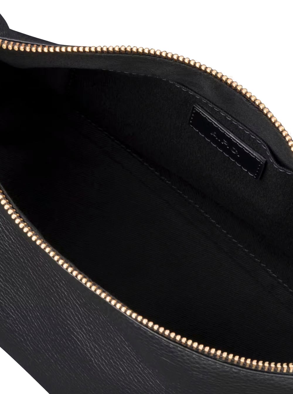 Apc Vera Black Shoulder Bag With Embossed Logo Lettering On The Front And Adjustable Shoulder Strap In G