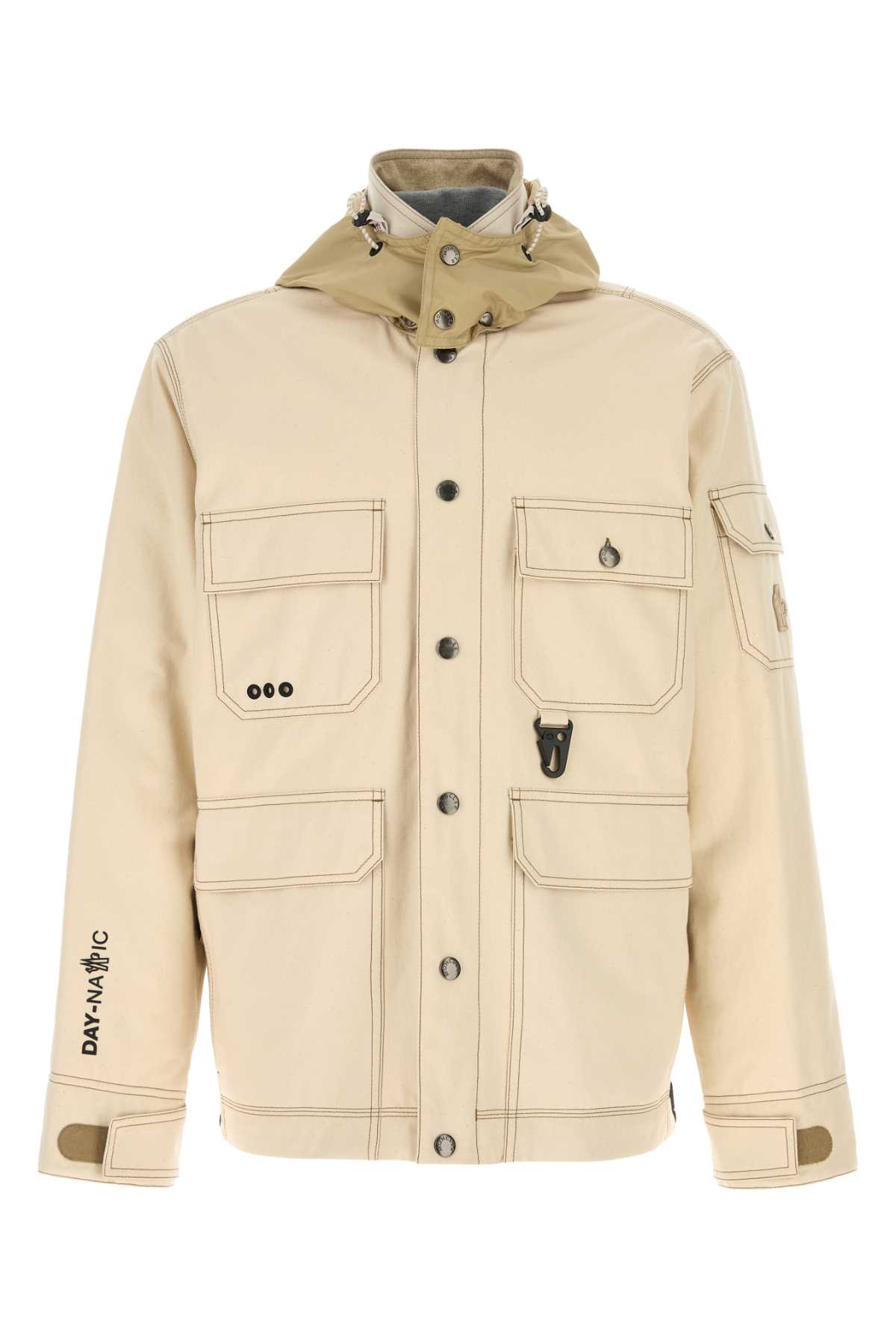 Moncler Sand Denim Kelpius Down Jacket In Neutral