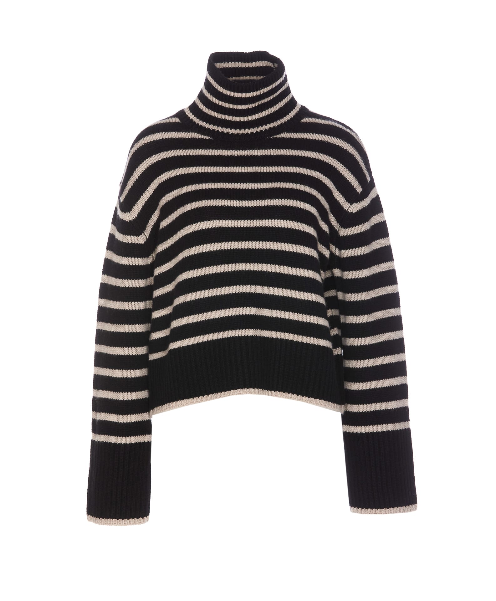 Shop Lisa Yang Fleur Striped Sweater In Black