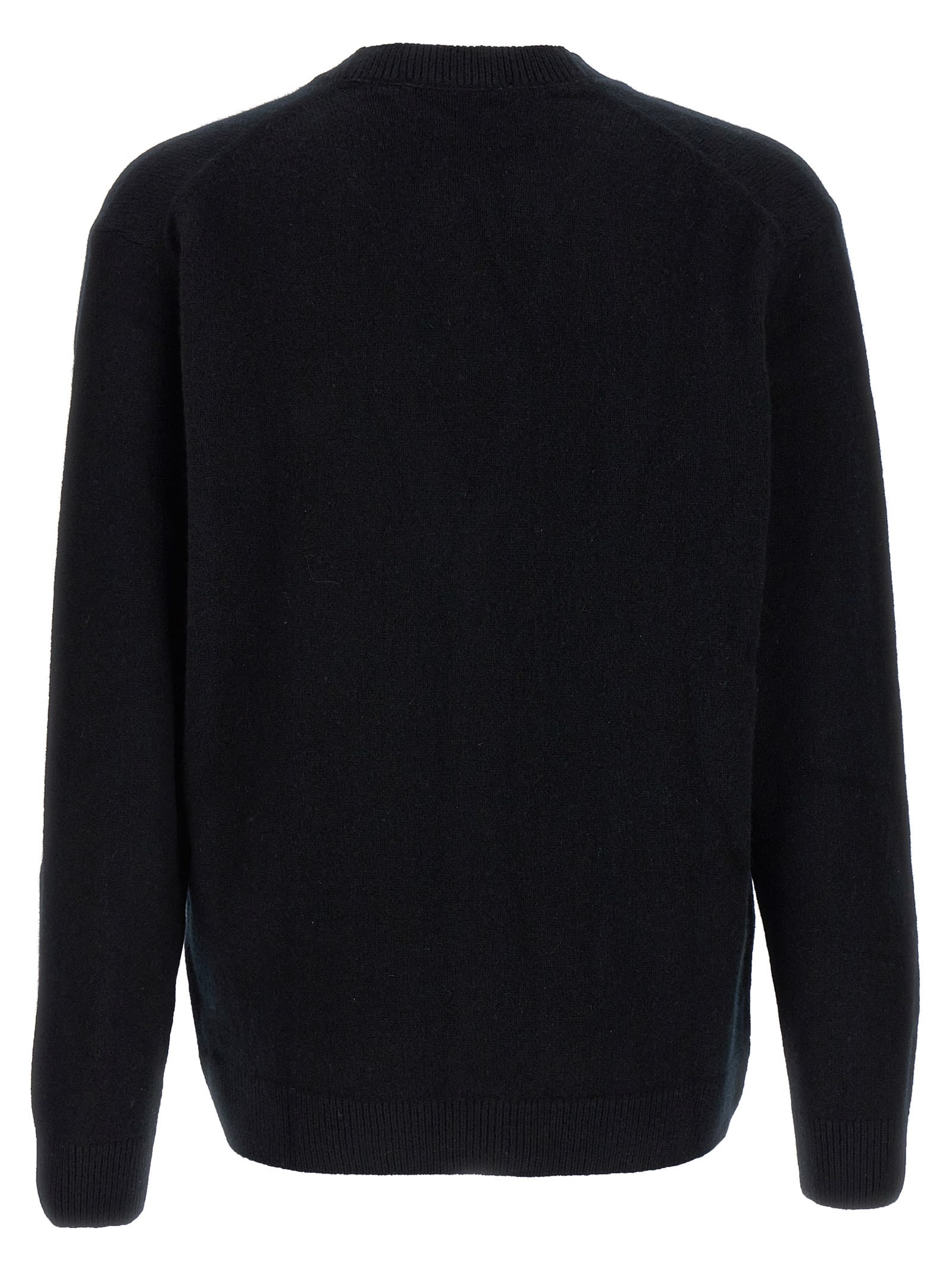 Shop Maison Kitsuné Bold Fox Head Cardigan In Black