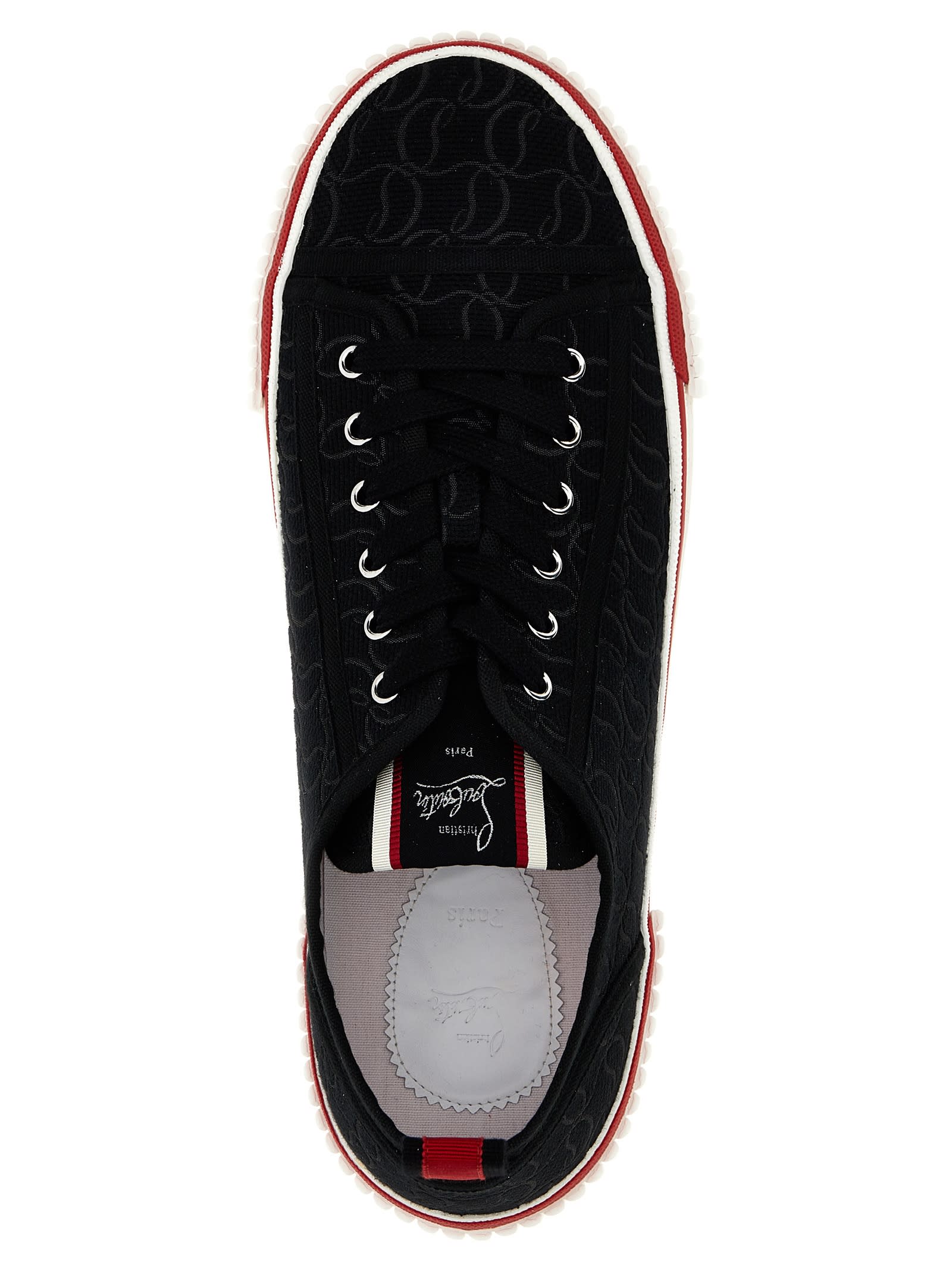 Shop Christian Louboutin Pedro Junior Flat Sneakers In Black
