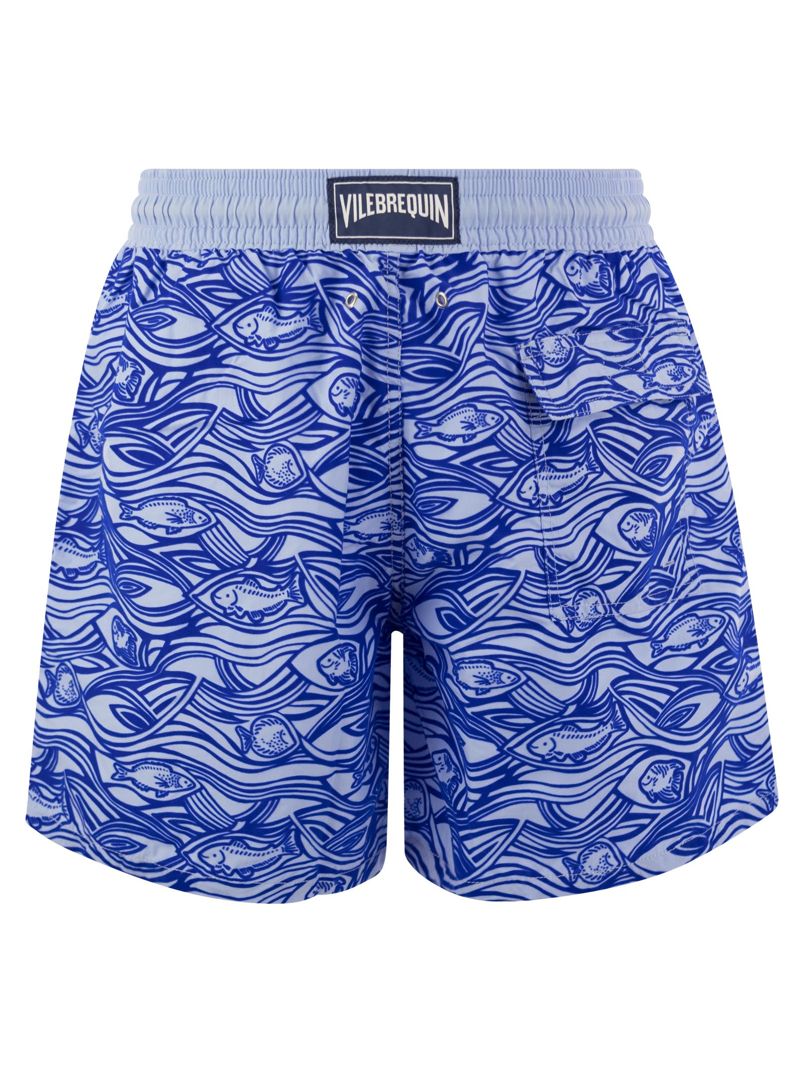 Shop Vilebrequin Flocked Aquarium Swimming Shorts In Blue