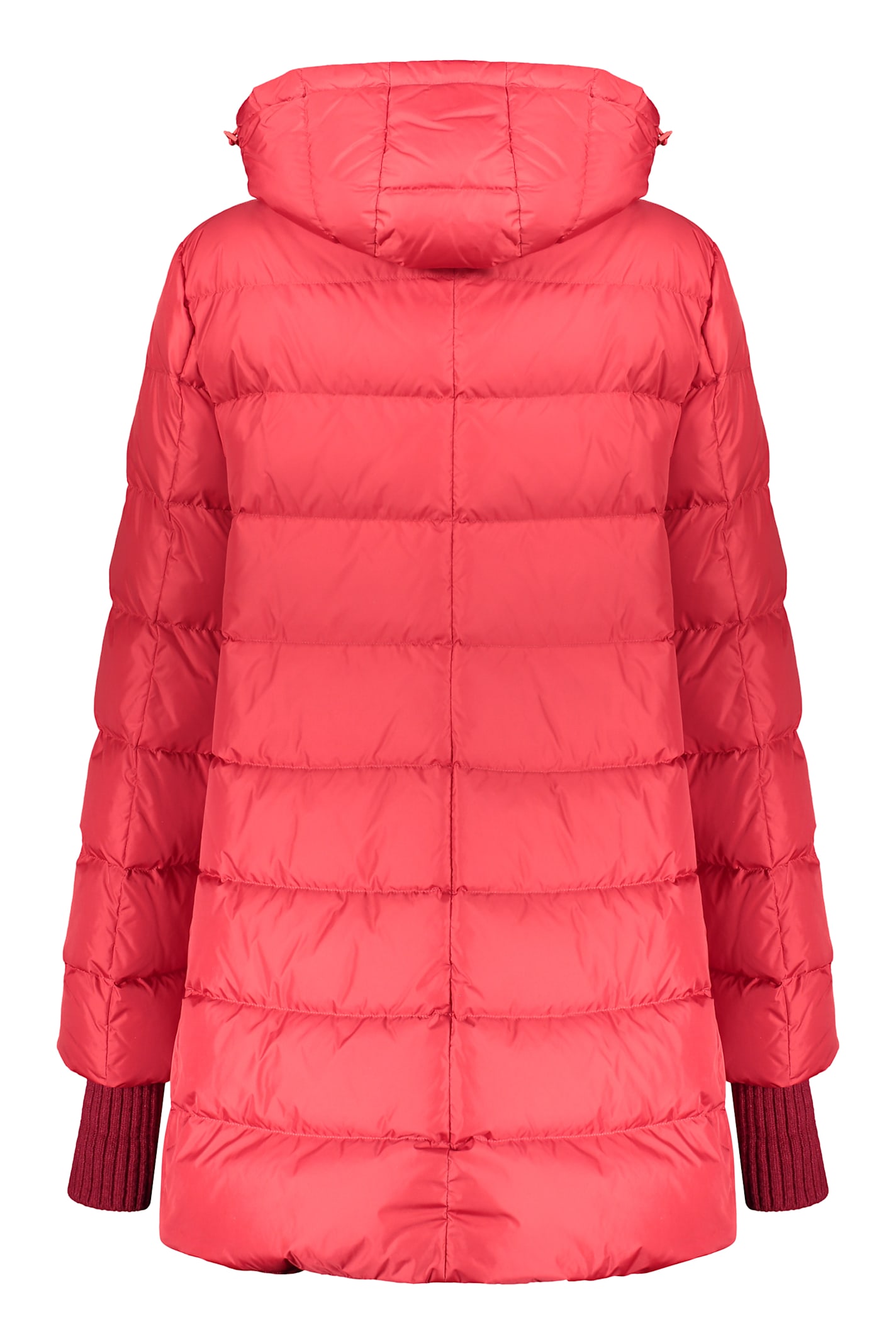 Herno Hooded Full-zip Down Jacket In Pink