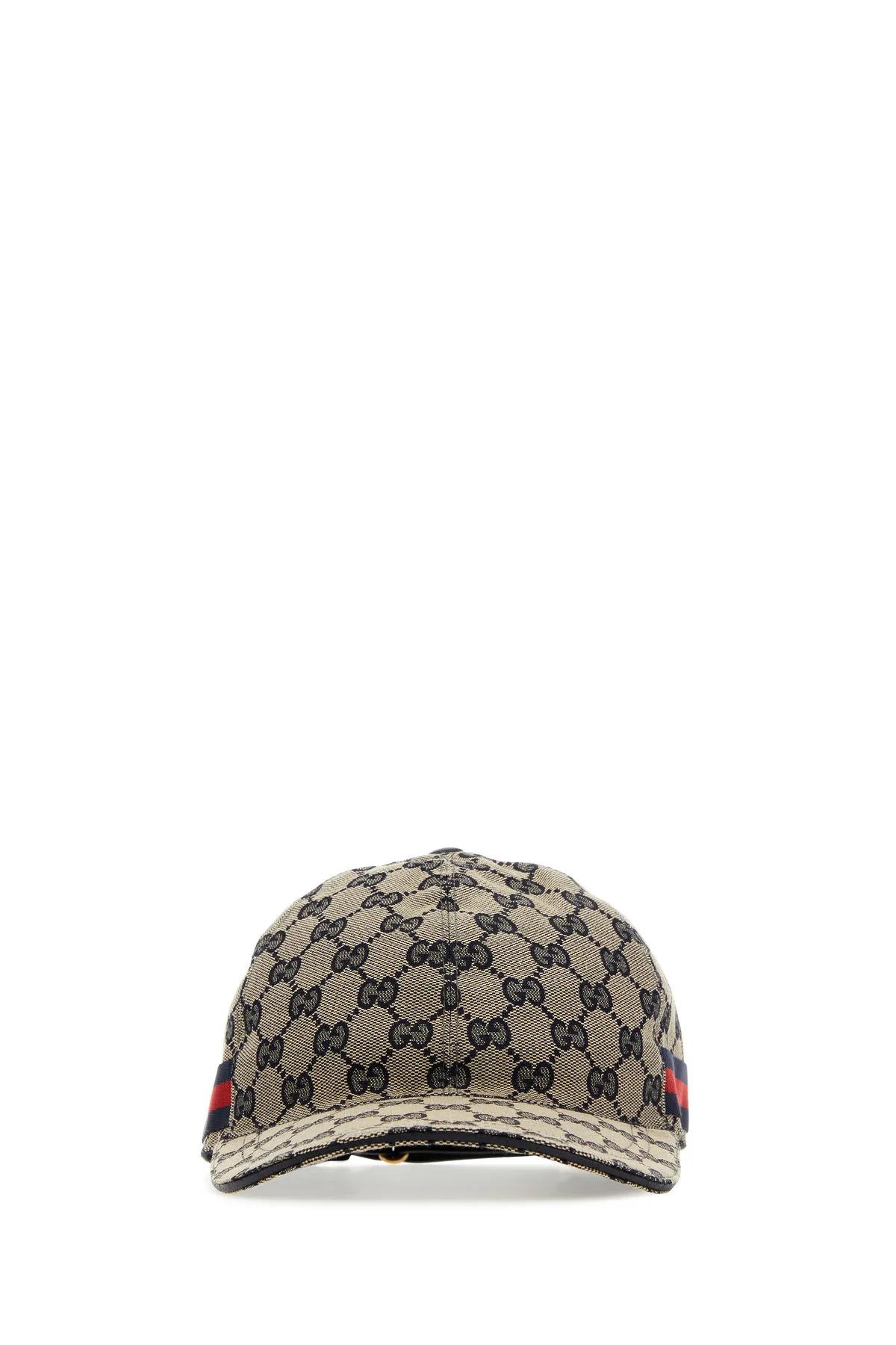 Gucci Gg Supreme Fabric Baseball Cap In Beige