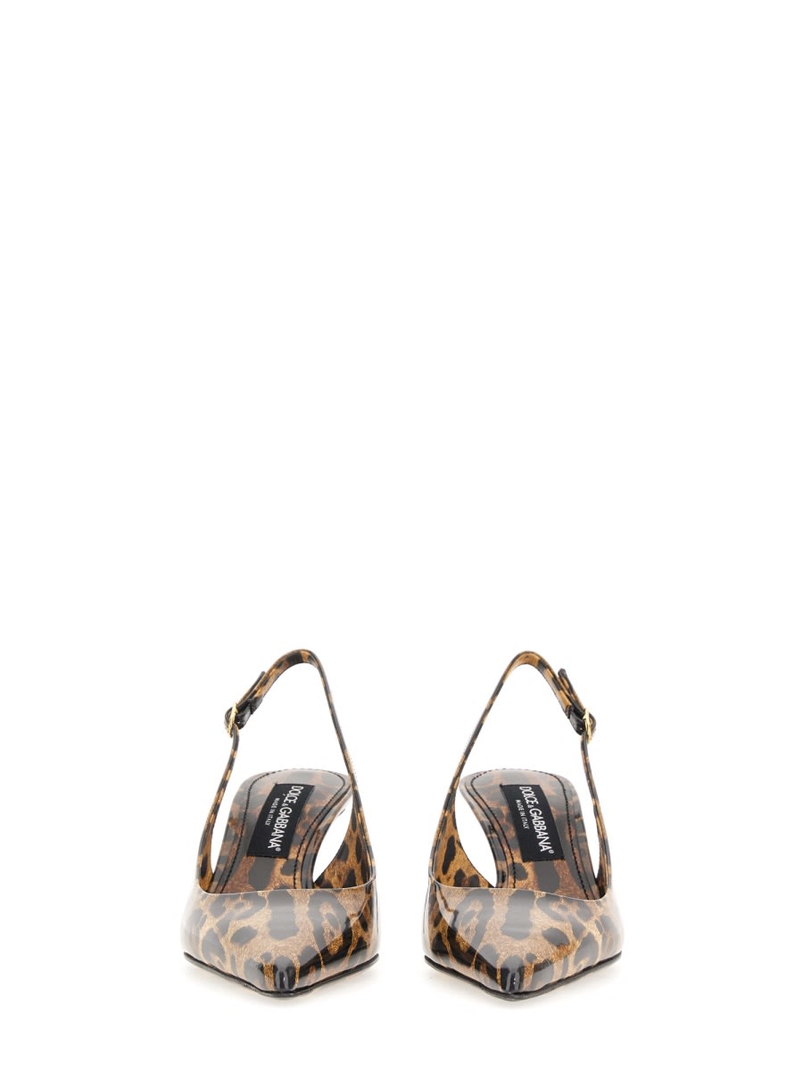Shop Dolce & Gabbana Sling Back With Spotted Print In Multicolour