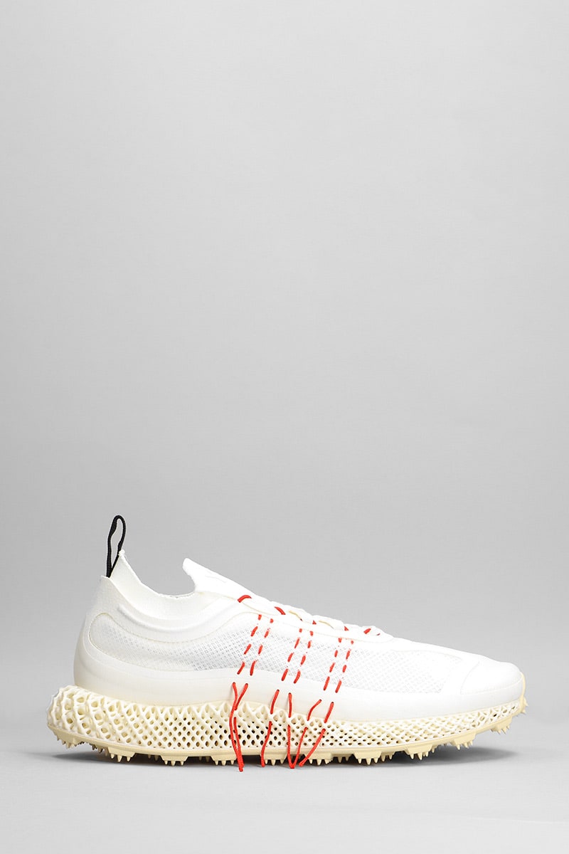 Y-3 Runner 4d Halo Sneakers In White Canvas