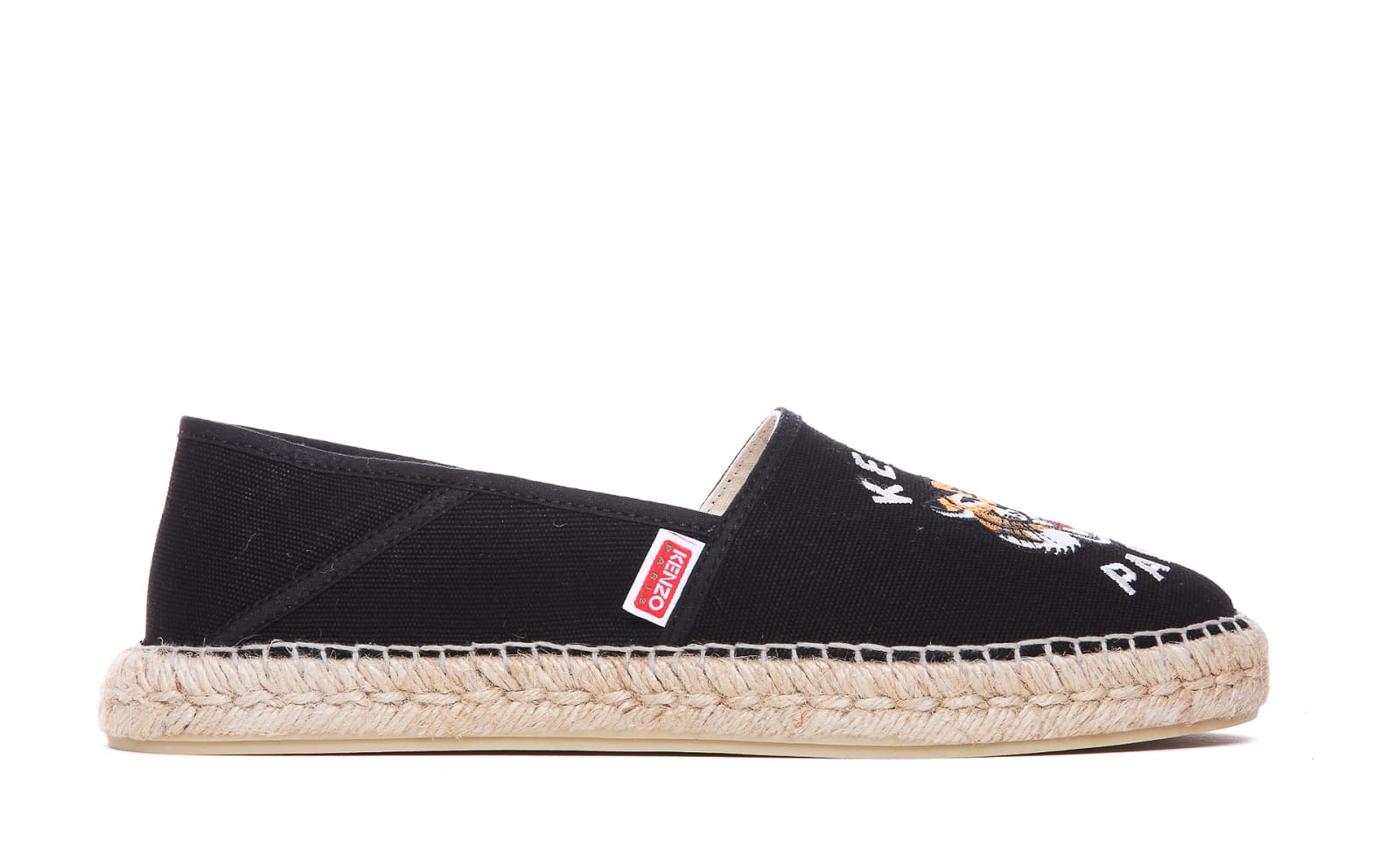 Shop Kenzo Tiger Espadrilles In Black