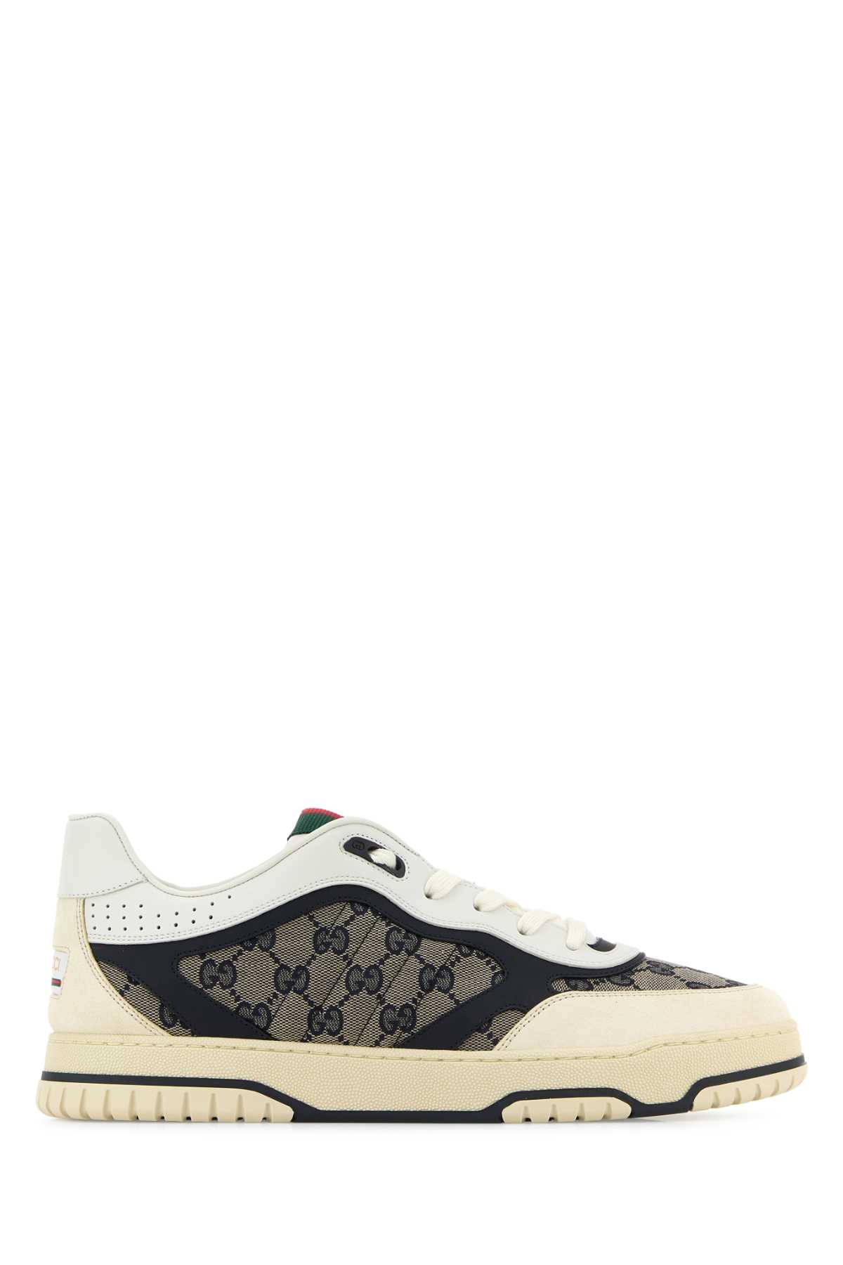 Multicolor Leather And Gg Original Fabric Re-web Sneakers