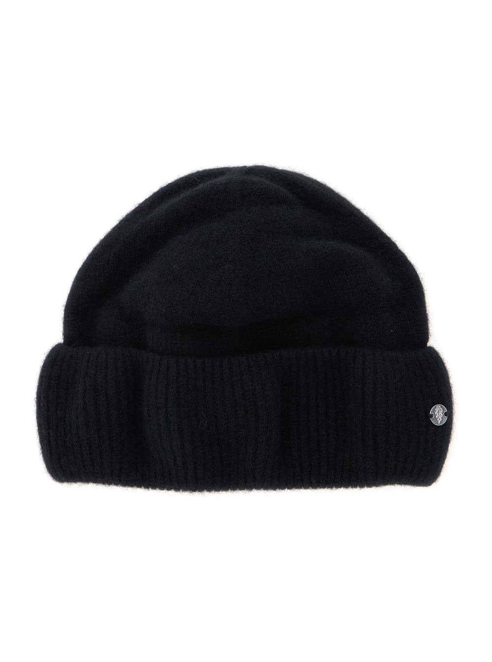 Helen Kaminski Vivian Black Beanie With Logo Plaque Detail On The Front In Cashmere Woman